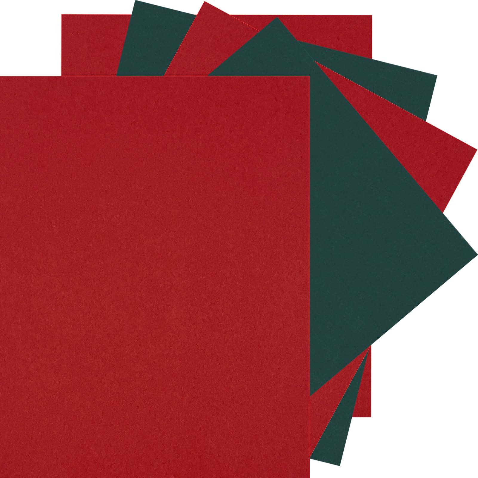 Premium 26-Sheet Red & Green Cardstock Paper - 8.5