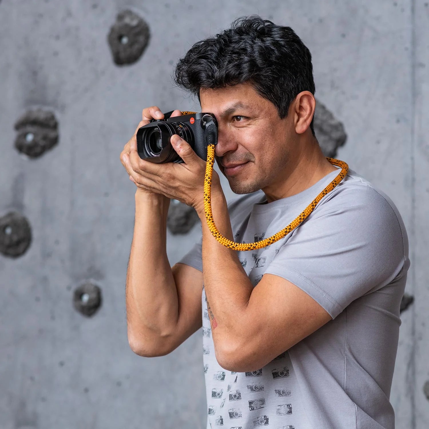 Cooph Rope Camera Strap with Split Ring - 45.3 Inch (115cm) Adjustable Neck Strap for DSLR & Mirrorless Cameras - Durable Duotone Honey Design for Travel & Outdoor Photography