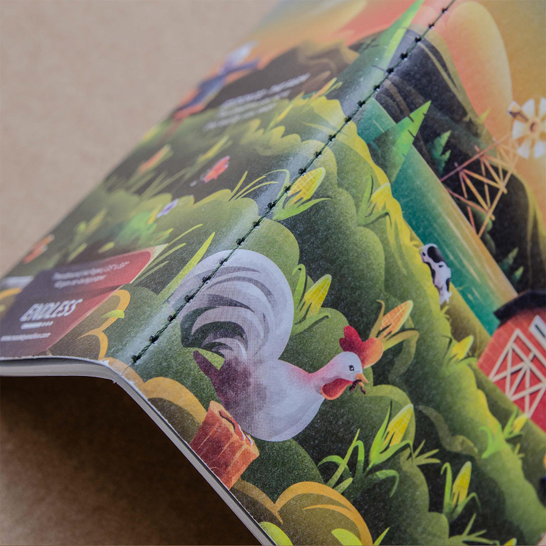 Endless Storyboard Pocket Notebook - Set of 2 Farm-Themed Journals for Sketching, Writing & Travel | Perfect for Artists, Students & Journaling Enthusiasts