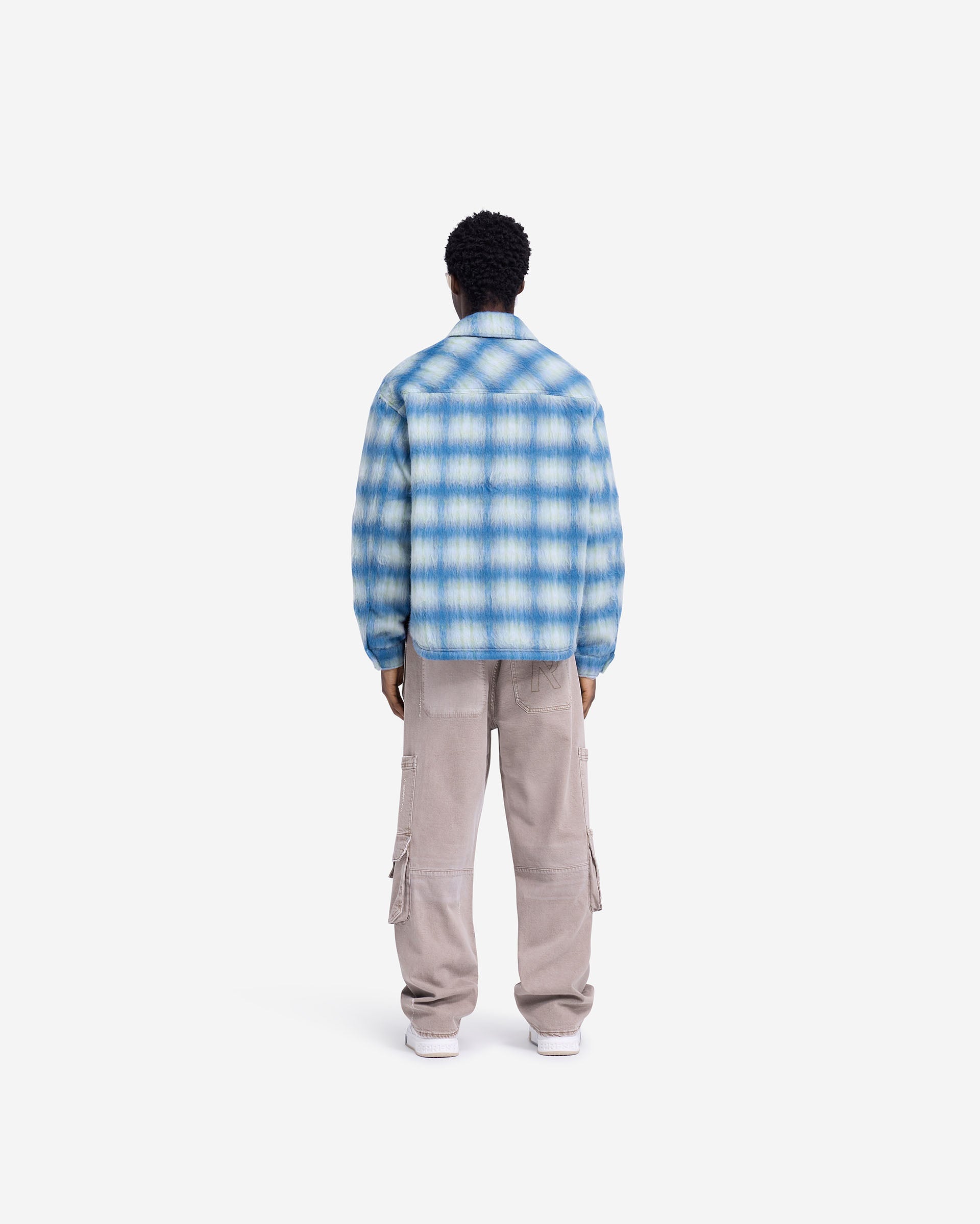 Textured Overshirt for Men - Electric Blue Casual Jacket | Lightweight Layering Shirt Jacket for Streetwear & Outdoor Activities