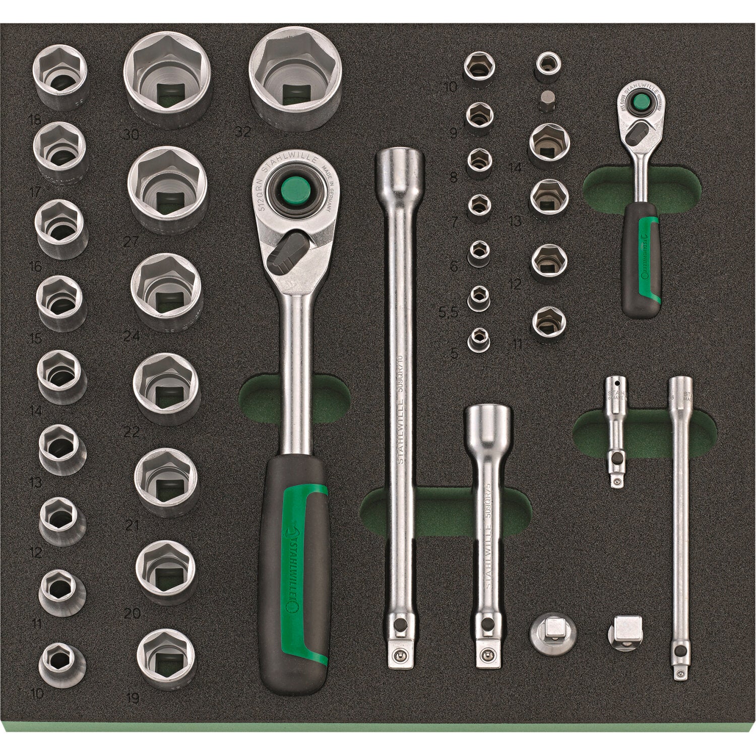 Stahlwille 98830178 Professional Tool Set with Rolling Tool Trolley - Perfect for Mechanics, DIY Projects & Workshop Organization