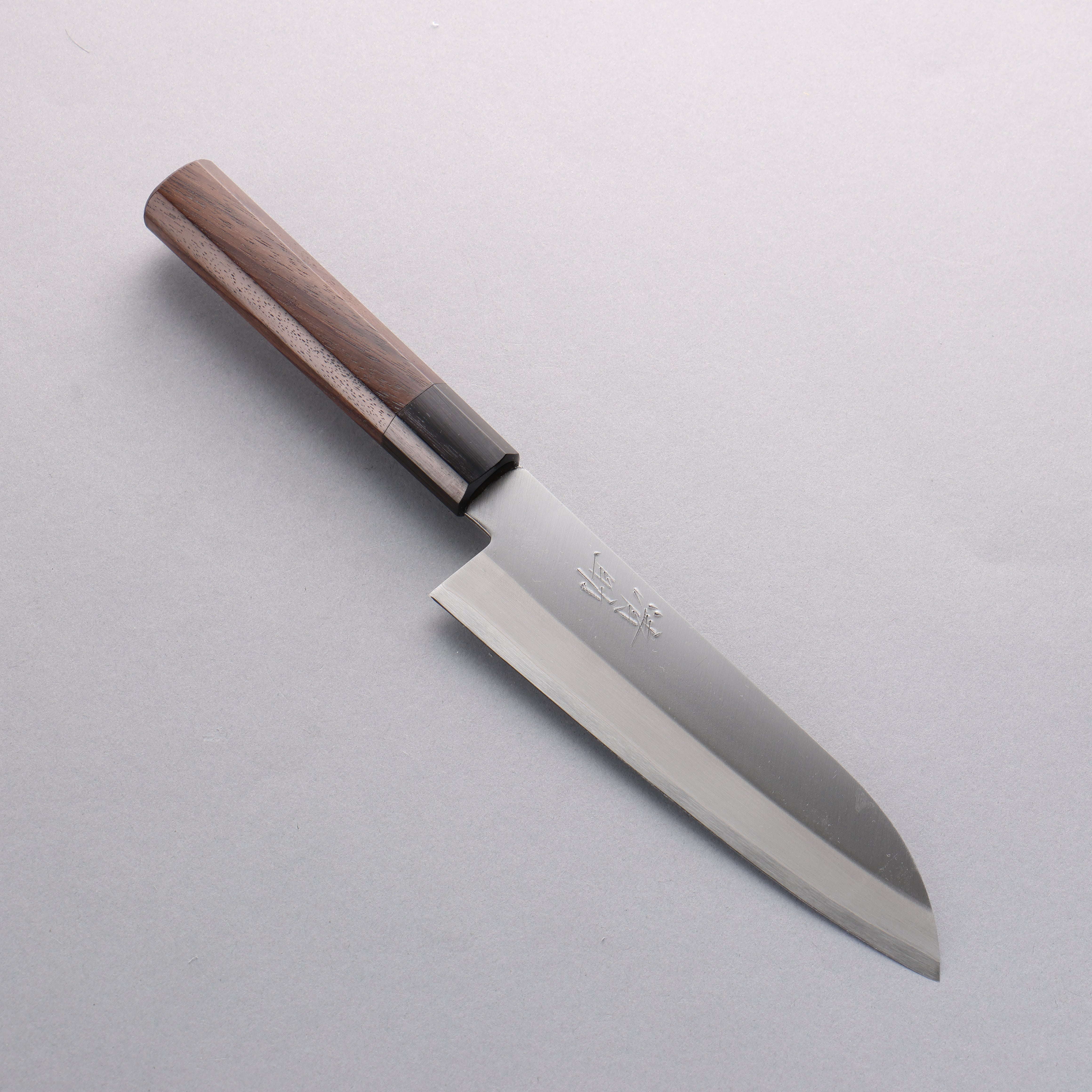 Premium Seisuke Blue Super Kasumitogi Santoku Knife 165mm - Japanese High Carbon Steel Blade with Shitan Wood Handle - Perfect for Slicing, Dicing & Chopping Vegetables, Meat & Fish