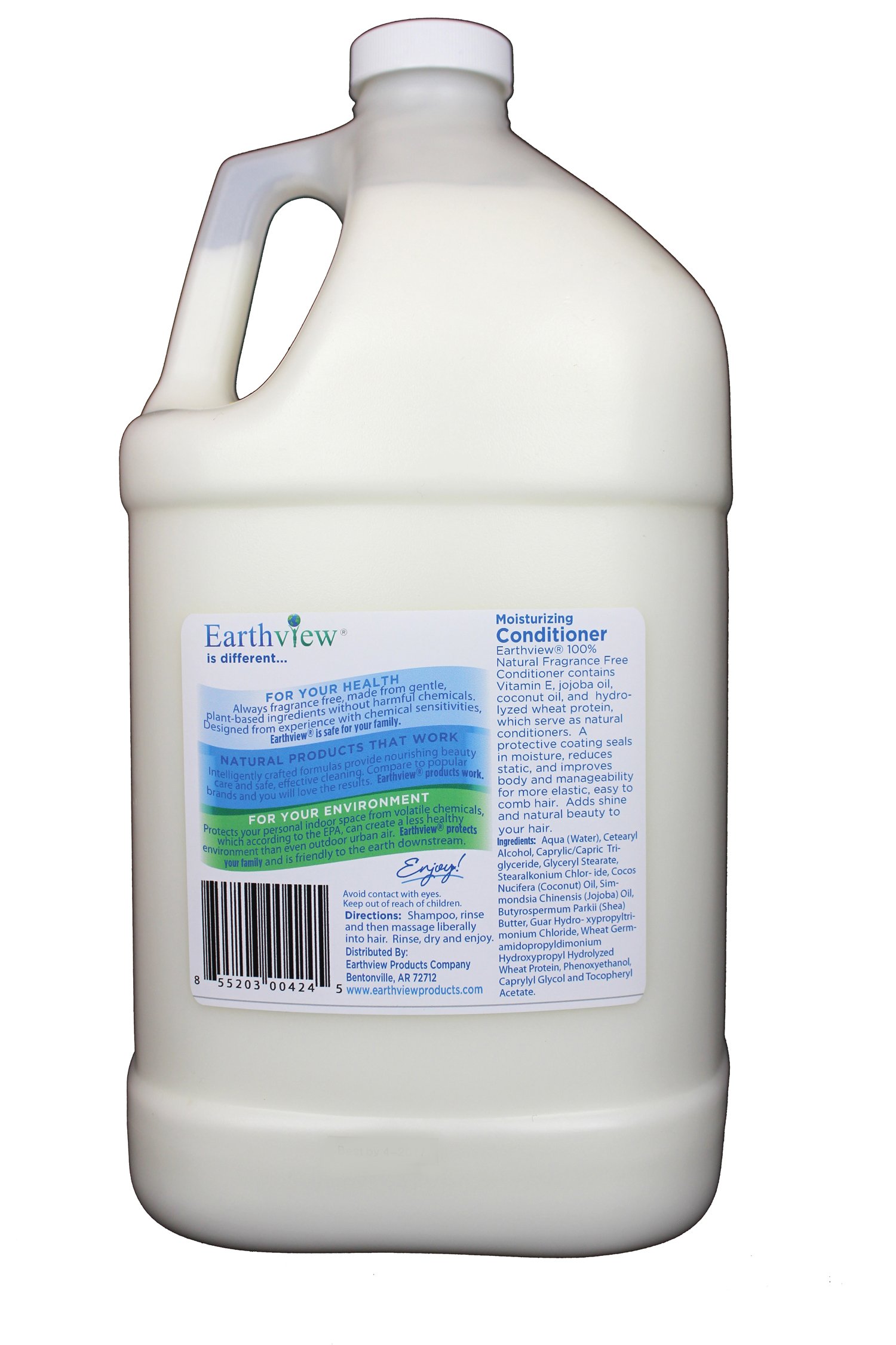 Fragrance Free Conditioner for Sensitive Skin - 128 oz Gallon Refill - Hypoallergenic & Eco-Friendly - Ideal for MCS, EI, MI - Perfect for Salons, Spas & Home Hair Care Routines