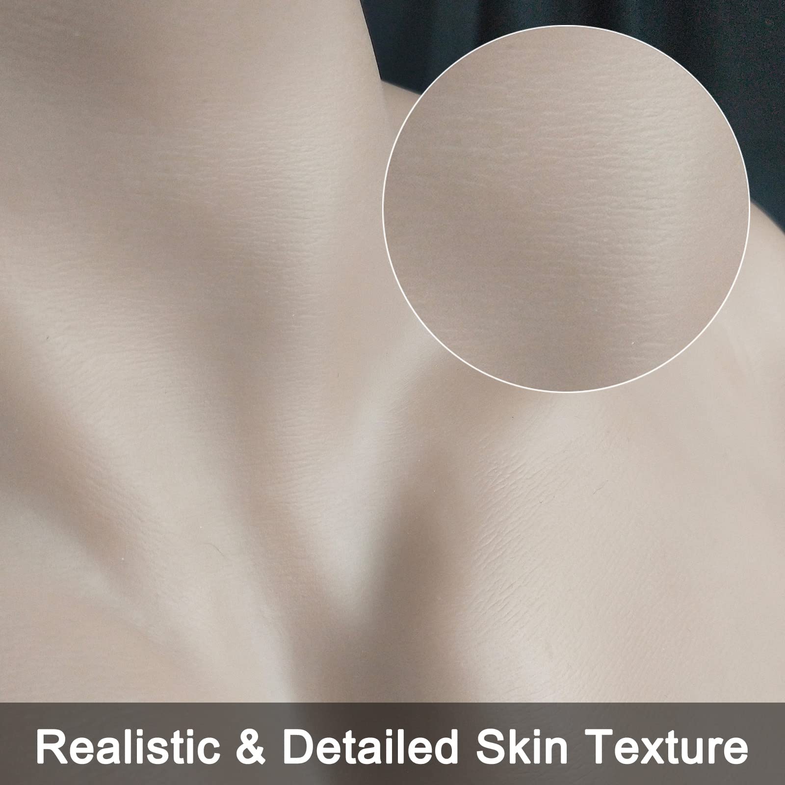 Realistic Fake Muscle Silicone Male Chest Half Body Suit - Lifelike Skin Texture for Cosplay, Halloween Costume & Theater Performance - Perfect for Bodybuilding Illusion, Superhero Costumes and Theatrical Makeup Effects