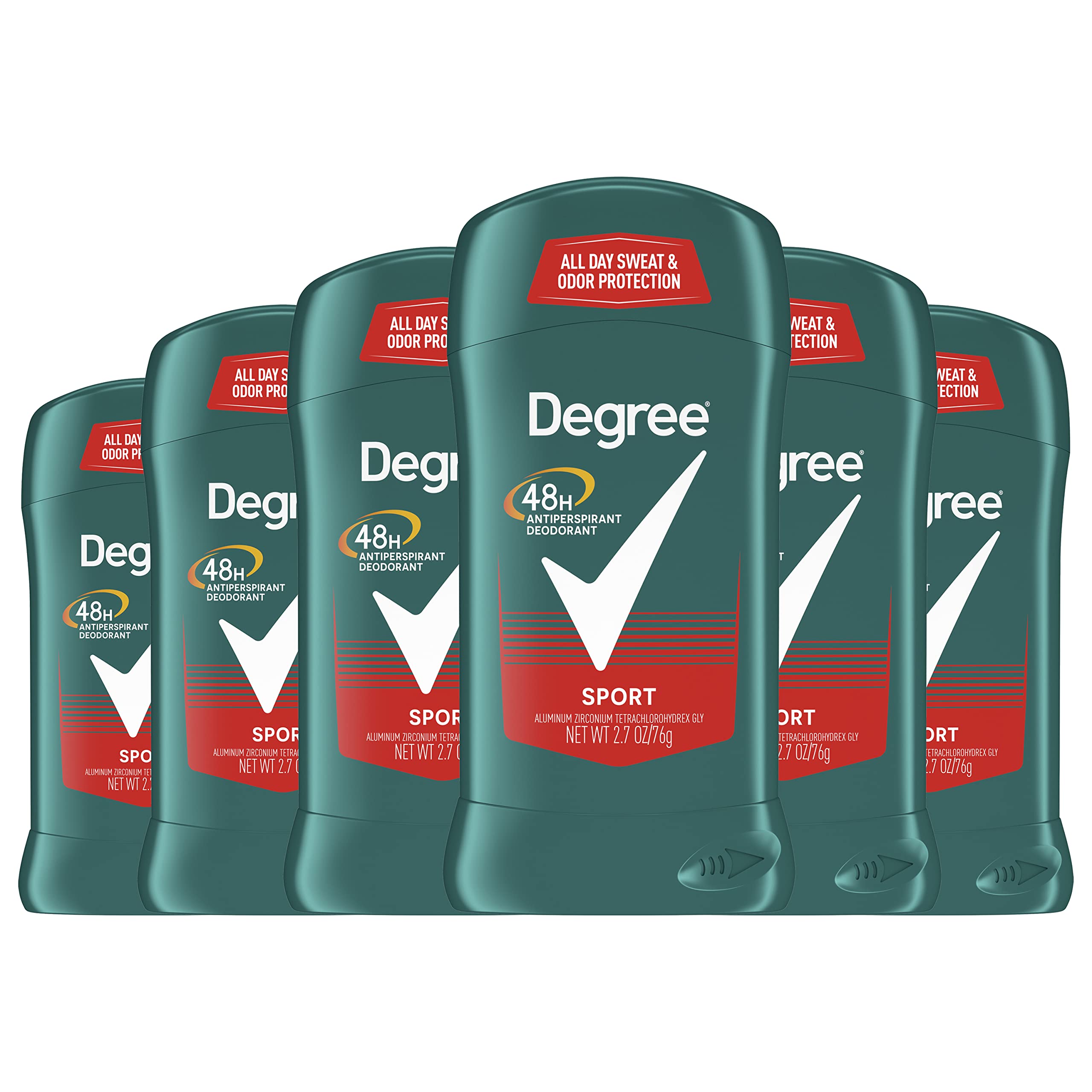 Degree Men Original Antiperspirant Deodorant - 48-Hour Sweat & Odor Protection, Extreme Blast Scent, 2.7 oz (Pack of 6) - Ideal for Gym, Work & Daily Freshness