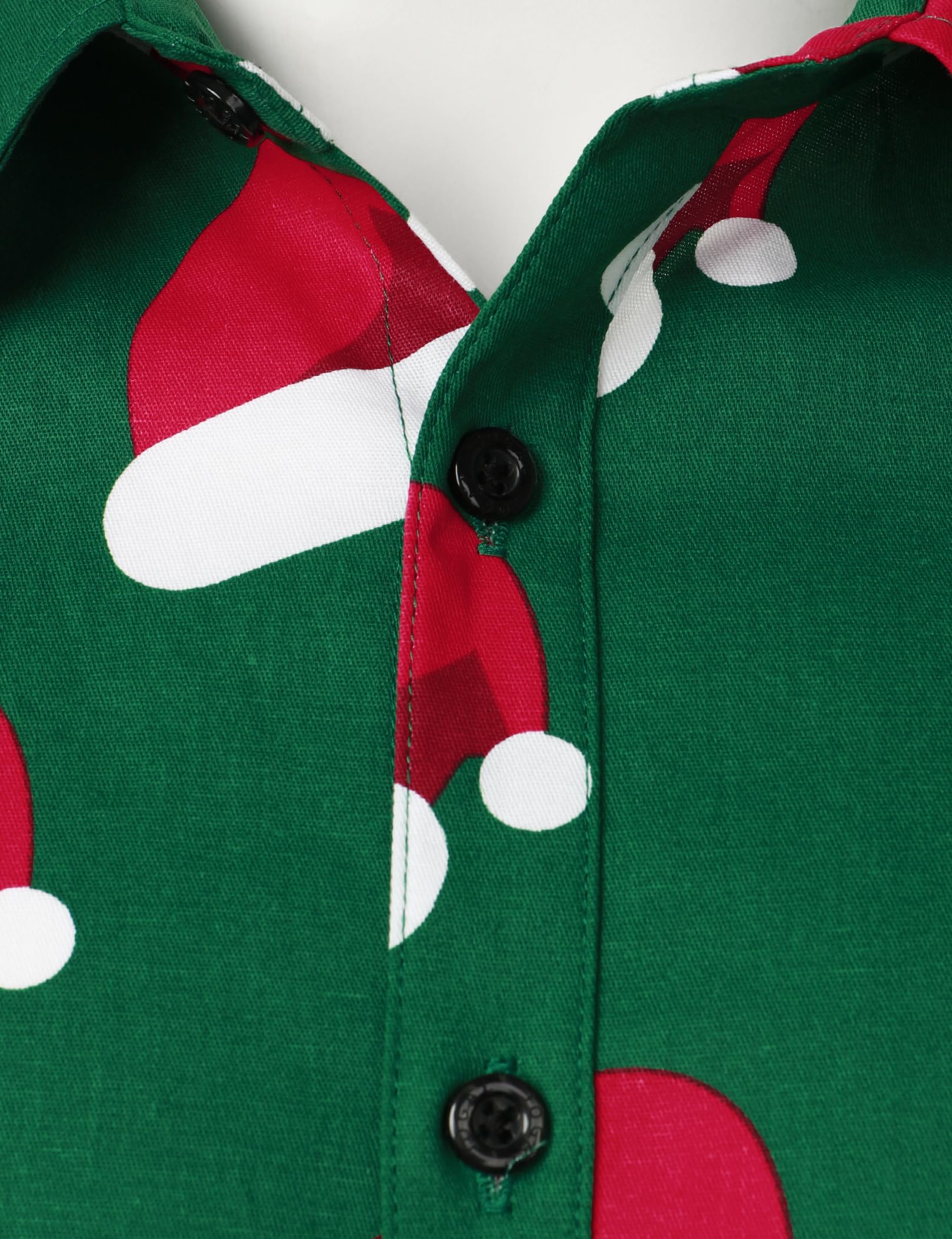 JOGAL Men's Christmas Shirts - Santa Claus Holiday Party Long Sleeve Button Down Shirt for Xmas, Festive Gatherings & Office Dress Up