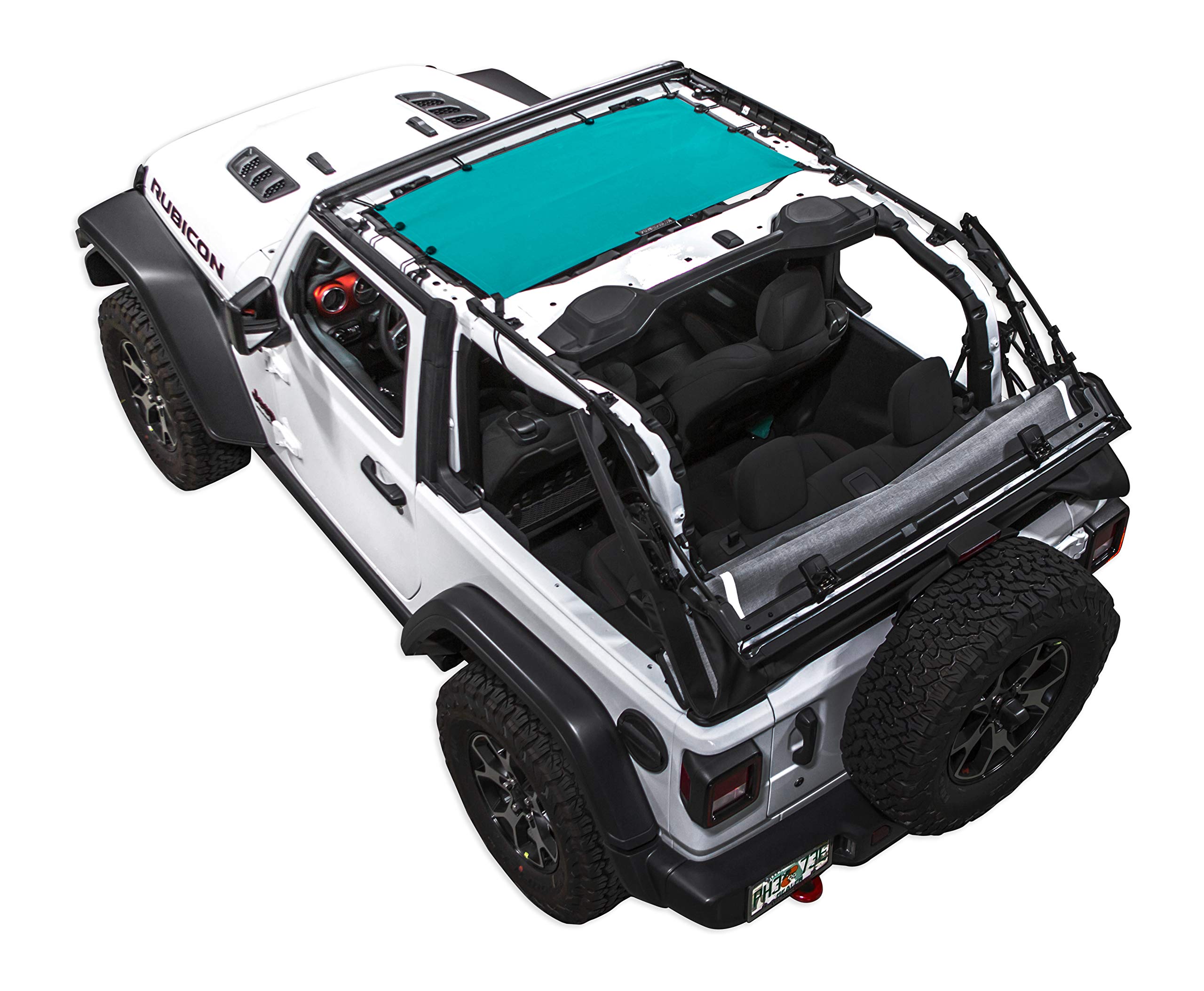 Spiderwebshade JLKINI Bikini Mesh Shade Top for Jeep Wrangler JL (2018-Present) | UV Protection & Breathable Fabric | Made in USA | Teal Color | Perfect for Off-Roading, Beach Trips & Summer Adventures