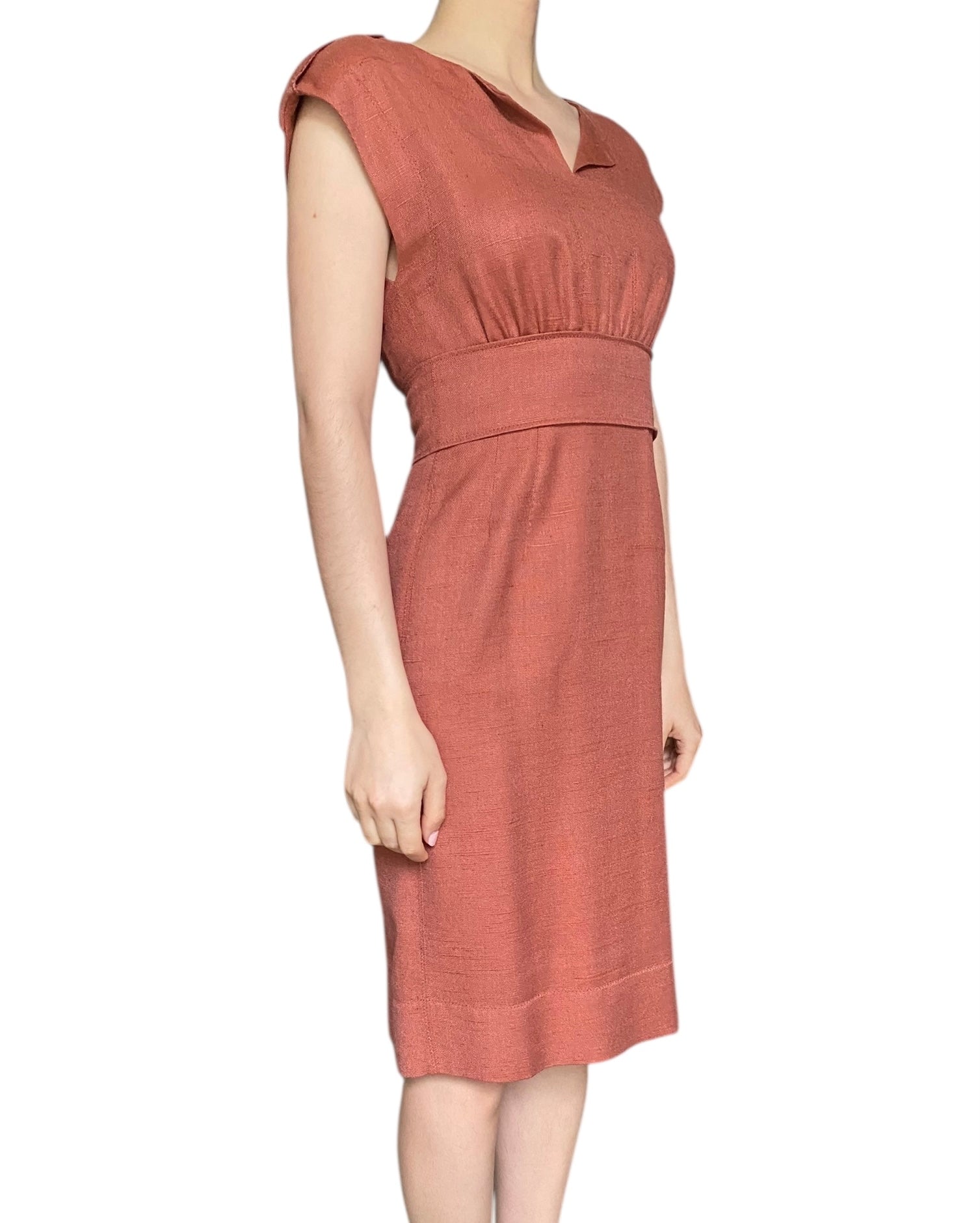 Dolce & Gabbana Orange Silk Midi Dress - Size IT 40 / US 6 - Elegant Party & Cocktail Attire for Women