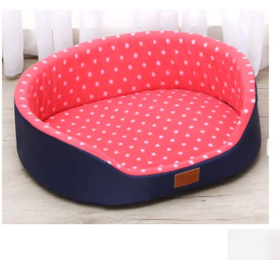 Soft Plush Cozy Pet Bed for Small & Medium Dogs & Cats - Universal Cushion Mat, Puppy Nest, Sofa Couch - Medium Size, Pink | Perfect for Living Room, Bedroom & Pet Travel