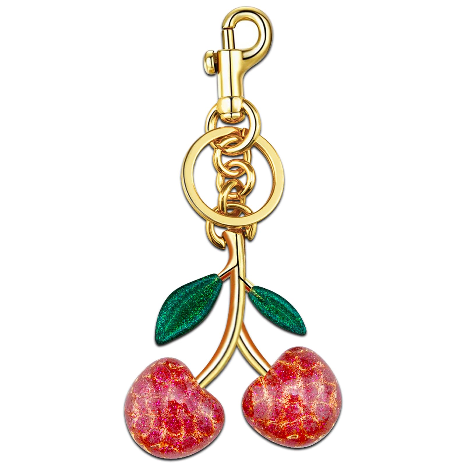 Aisity Cherry Bag Charms - Cute Purse Accessories for Women, Handbag Keychain Decorations, Unique Gifts for Her - Perfect for Handbags, Backpacks, and Keychains (Party, Travel, Everyday Use)