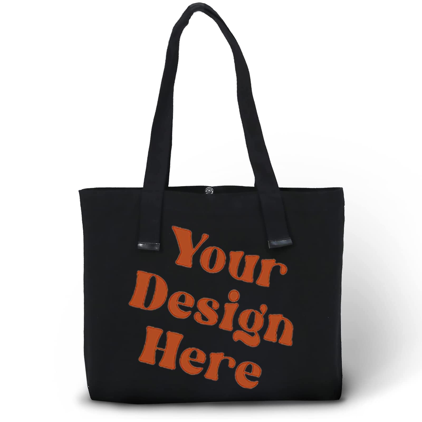 KIEKIECOO Personalized Large Canvas Tote Bags - Cute Reusable Grocery Shopping Bags, Lightweight DIY Blank Shoulder Bags for Women - Perfect for Groceries, Beach, Work & Craft Projects
