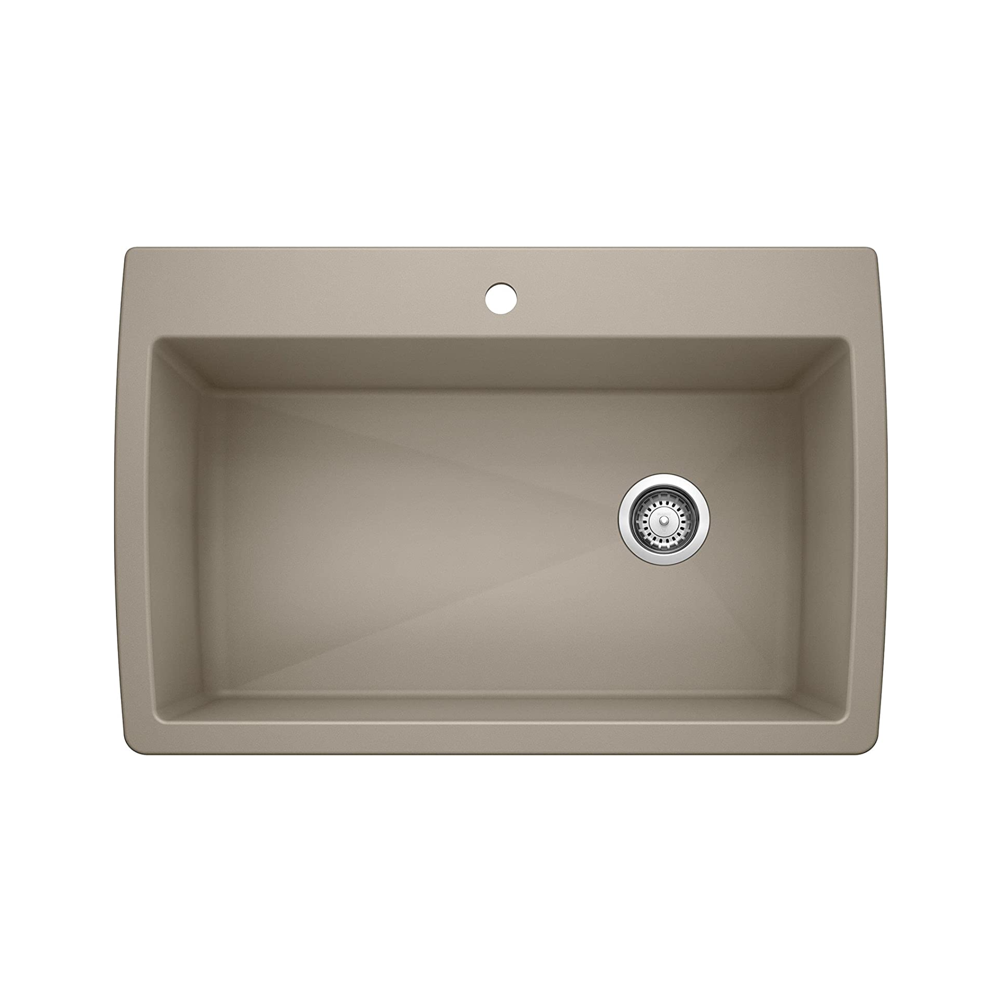 Blanco Diamond Super Single Dual Mount SILGRANIT Kitchen Sink - Premium Undermount or Drop-In Stainless Steel Sink for Modern Kitchens | Perfect for Food Prep, Dishwashing & Entertaining