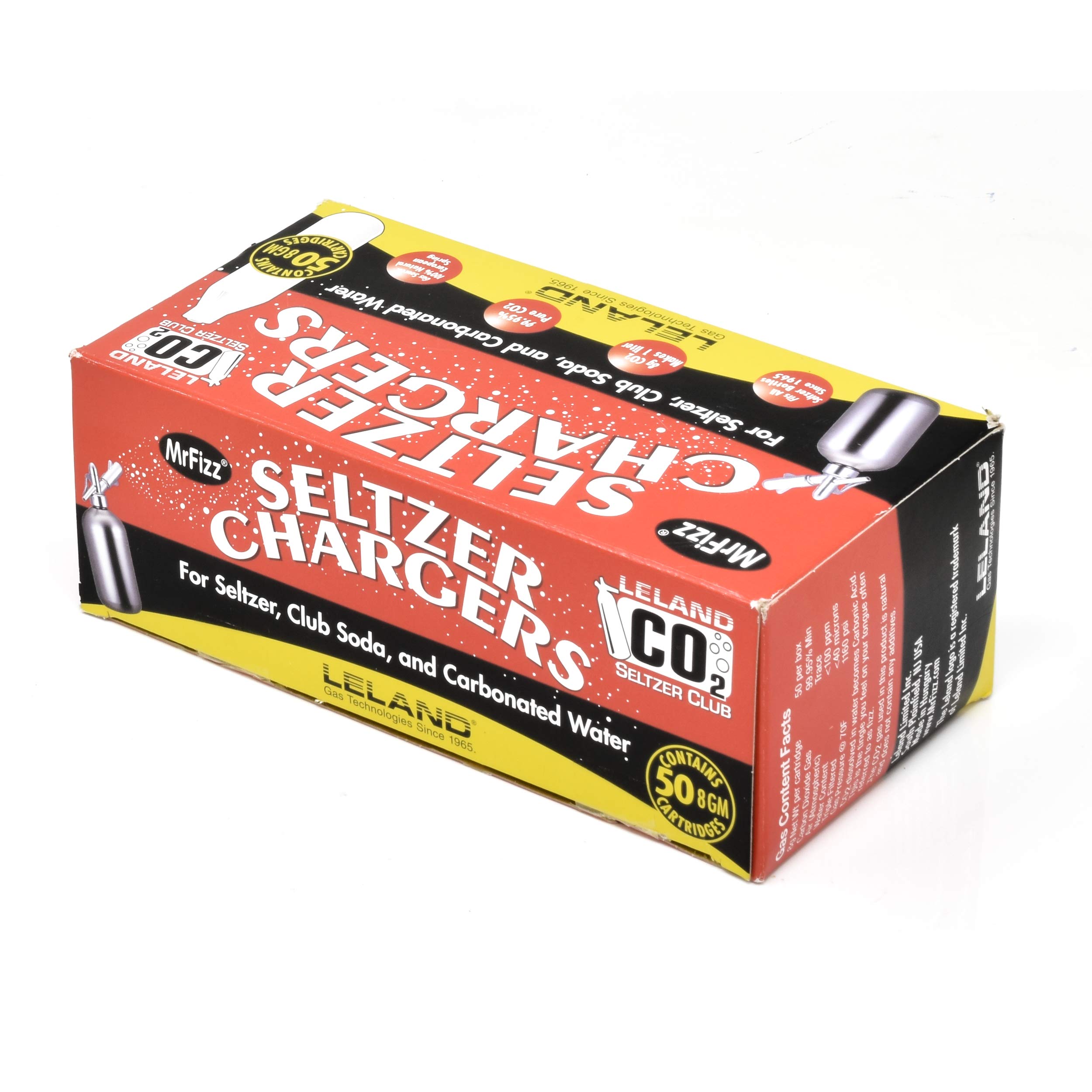 Premium Leland Seltzer CO2 Soda Charger - 60L Carbonation Cartridge for Home Soda Makers, Sparkling Water & Drink Dispensers - Perfect for Parties, Bars & Restaurants