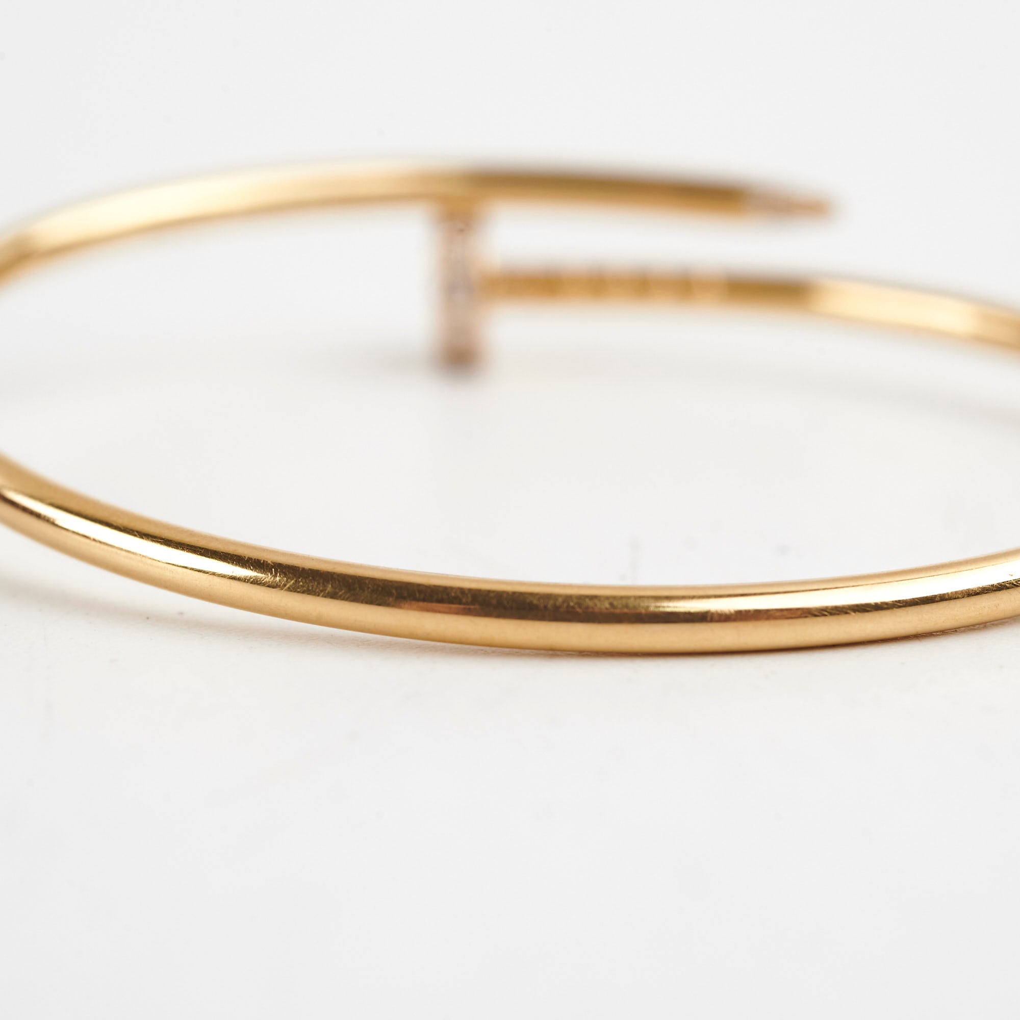 Cartier Juste Un Clou JUC Small Diamond Bracelet in 18K Yellow Gold Size 15 - Luxury Jewelry for Women, Perfect for Gifts, Parties & Special Occasions
