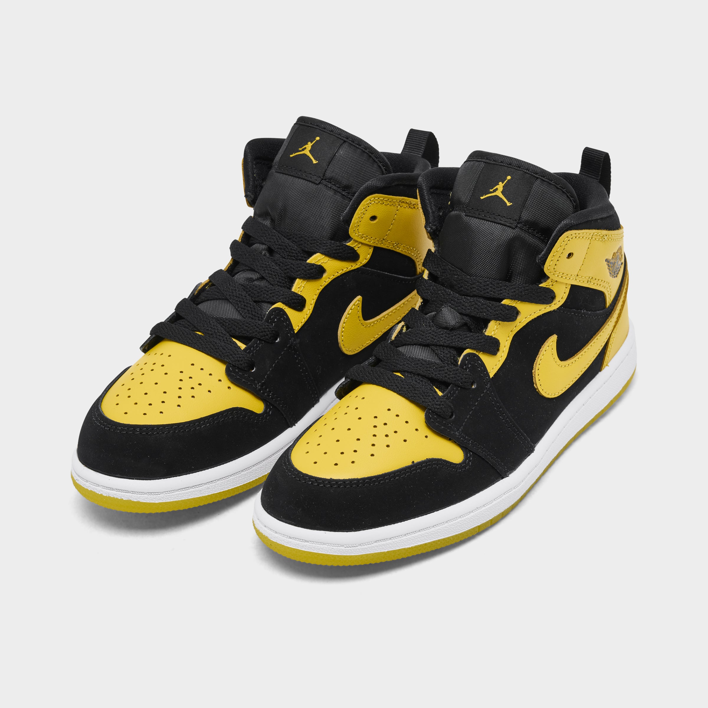 Nike Jordan 1 Mid PS Sneakers - Black/Varsity Maize/White Basketball Shoes for Men & Women | Perfect for Streetwear, Casual Wear & Sports Fashion