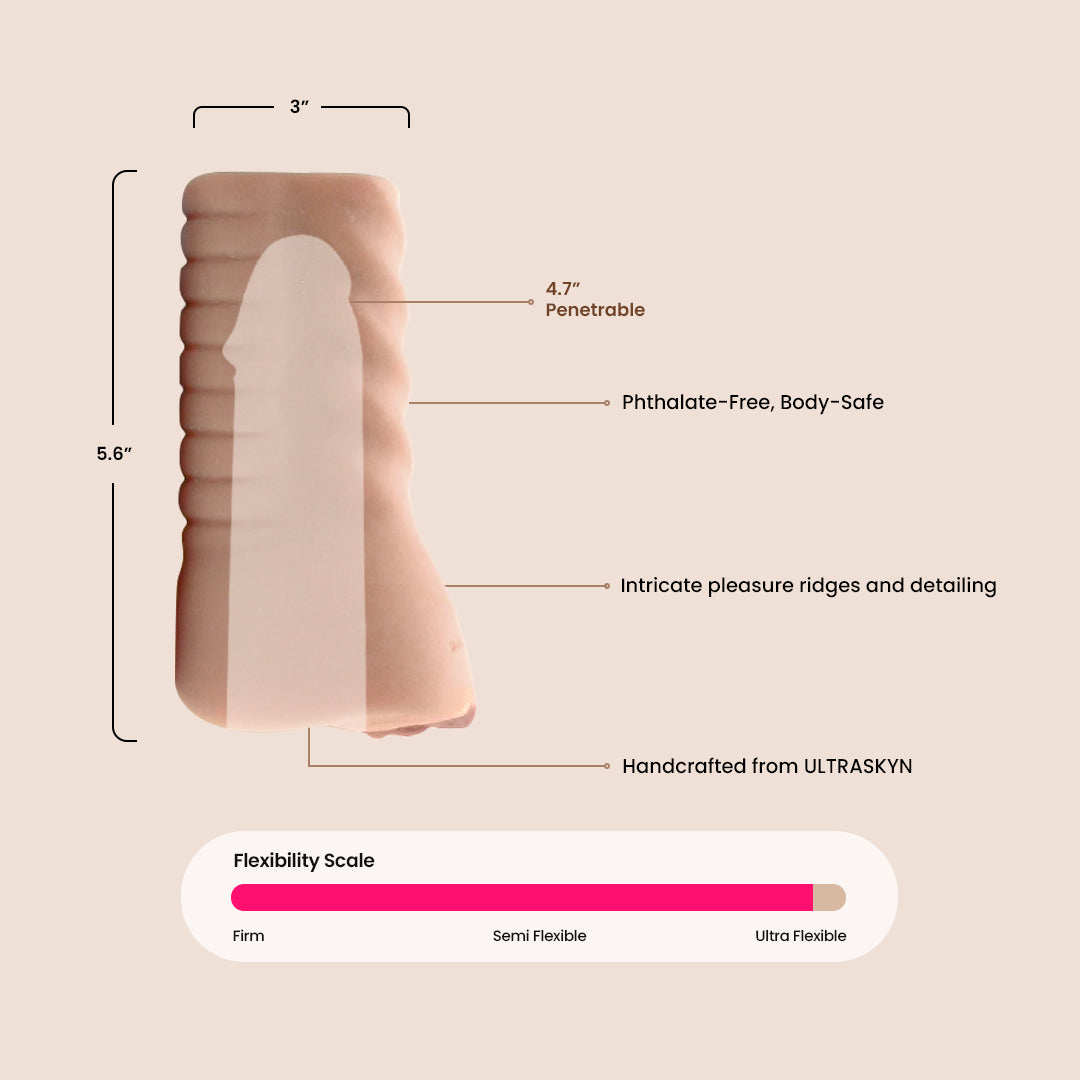 Doc Johnson UR3 Realistic McKenzie Lee Pocket P—ssy - Lifelike Male Pleasure Toy for Enhanced Solo Play & Couples Fun - Perfect for Discreet Storage & Travel Use