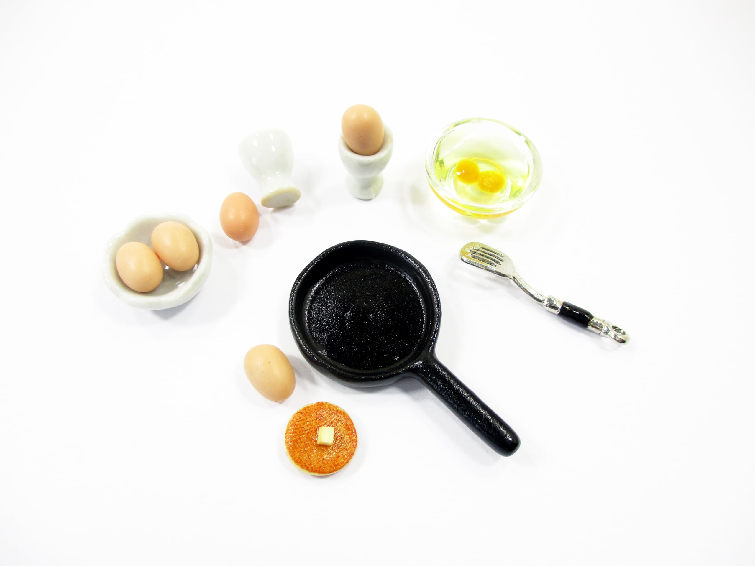 Miniature Pancake Breakfast Set - 16215 Tiny Dollhouse Kitchen Accessories for DIY & Collectors | Perfect for Dollhouse Scenes, Miniature Displays & Craft Projects