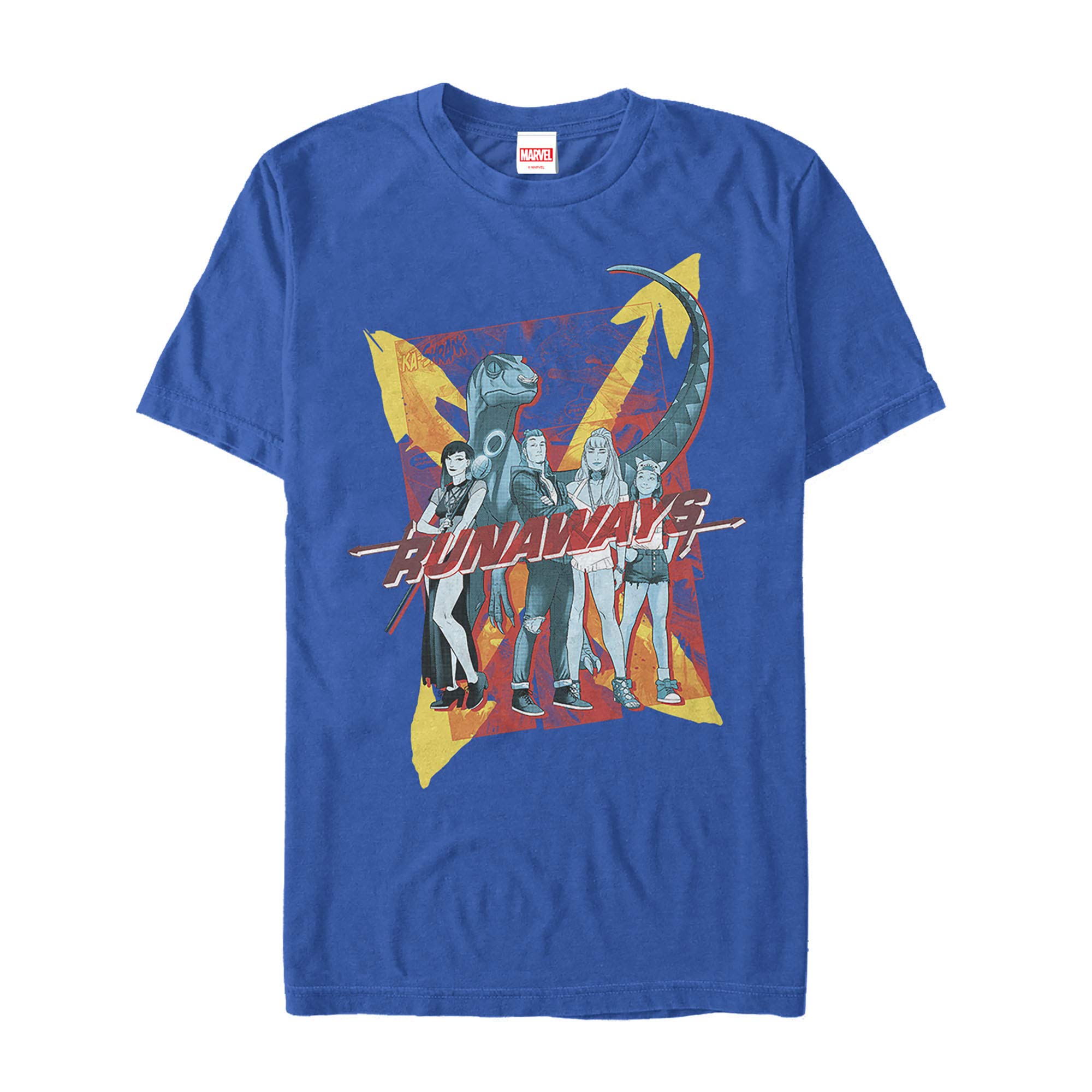 Marvel Men's Runaways Retro Team Graphic T-Shirt - Superhero Comic Book Tee for Casual Wear & Marvel Fans