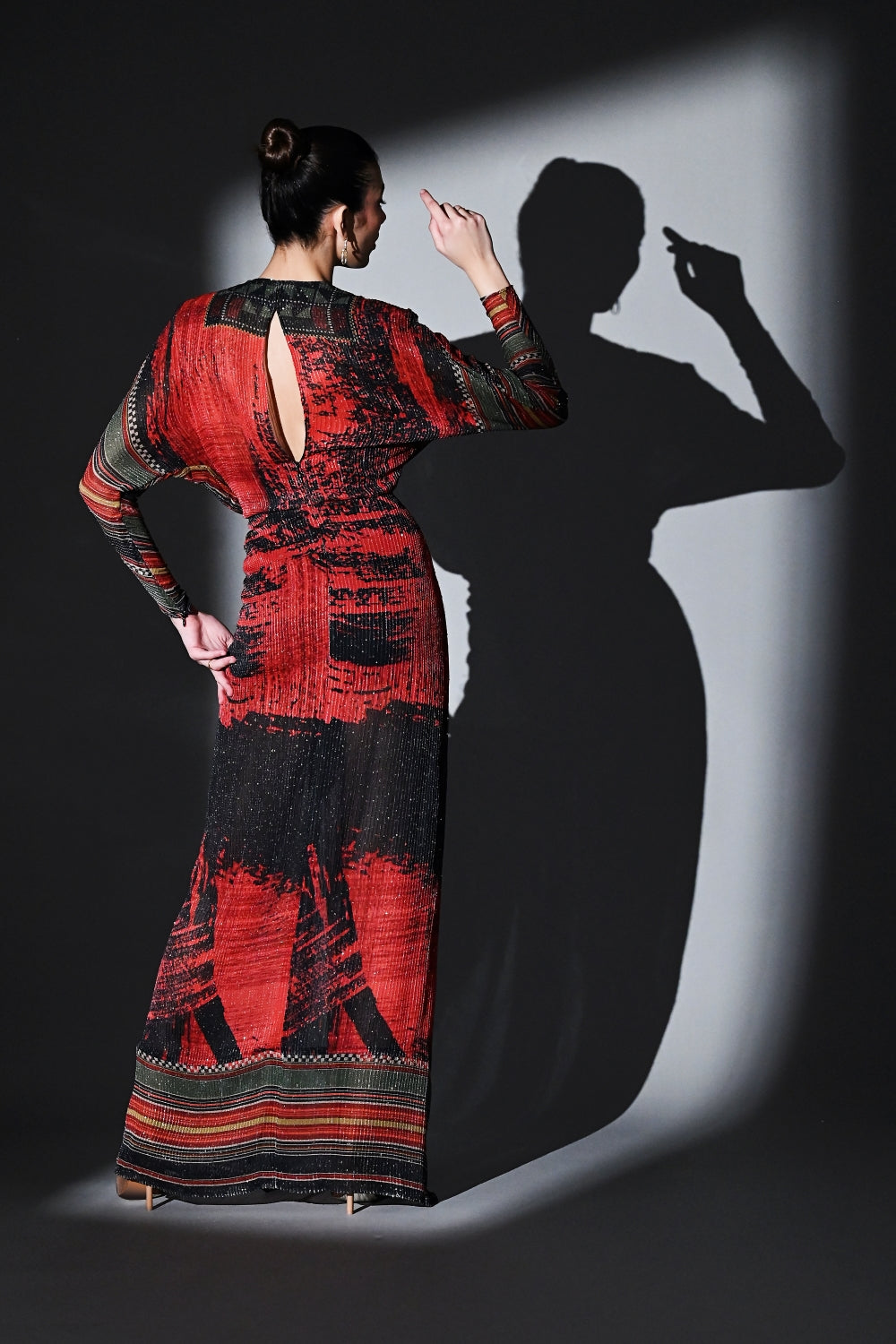 Elegant Rouge Love Draped Dress for Women - Perfect for Date Night, Parties & Special Occasions