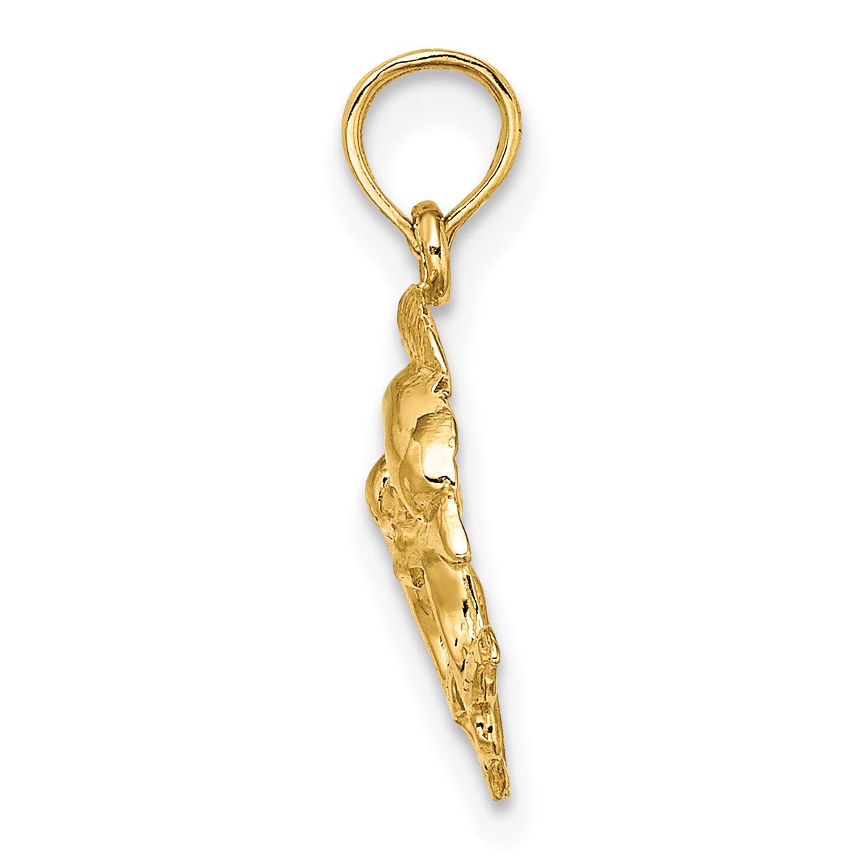 14K Solid Yellow Gold Sea Dolphin Necklace - Ocean Fish Pendant Jewelry for Women | Perfect Summer Beach Gift, Nautical Charm for Vacation & Sea Lover