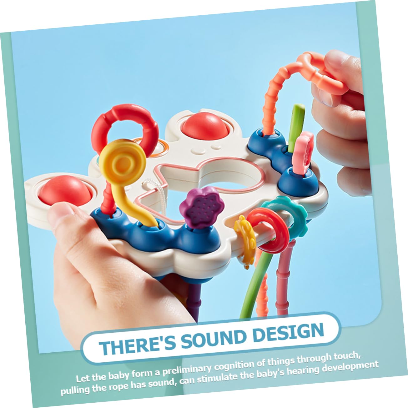 VICASKY 5-Piece Baby Tummy Time Toys Set - Sensory Teething Toys for Infants, Fidget Toys for Toddlers, Preschool Learning Activity Toys - BPA-Free & Safe for Babies | Perfect for Playtime, Teething Relief & Early Development