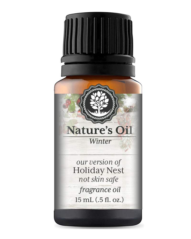 Holiday Nest Fragrance Oil - 15ml Essential Oil for Aromatherapy Diffusers, Scented Candles, Home Fragrance, Linen Spray & DIY Slime Making | Perfect for Christmas Decor, Relaxation & Gift Giving