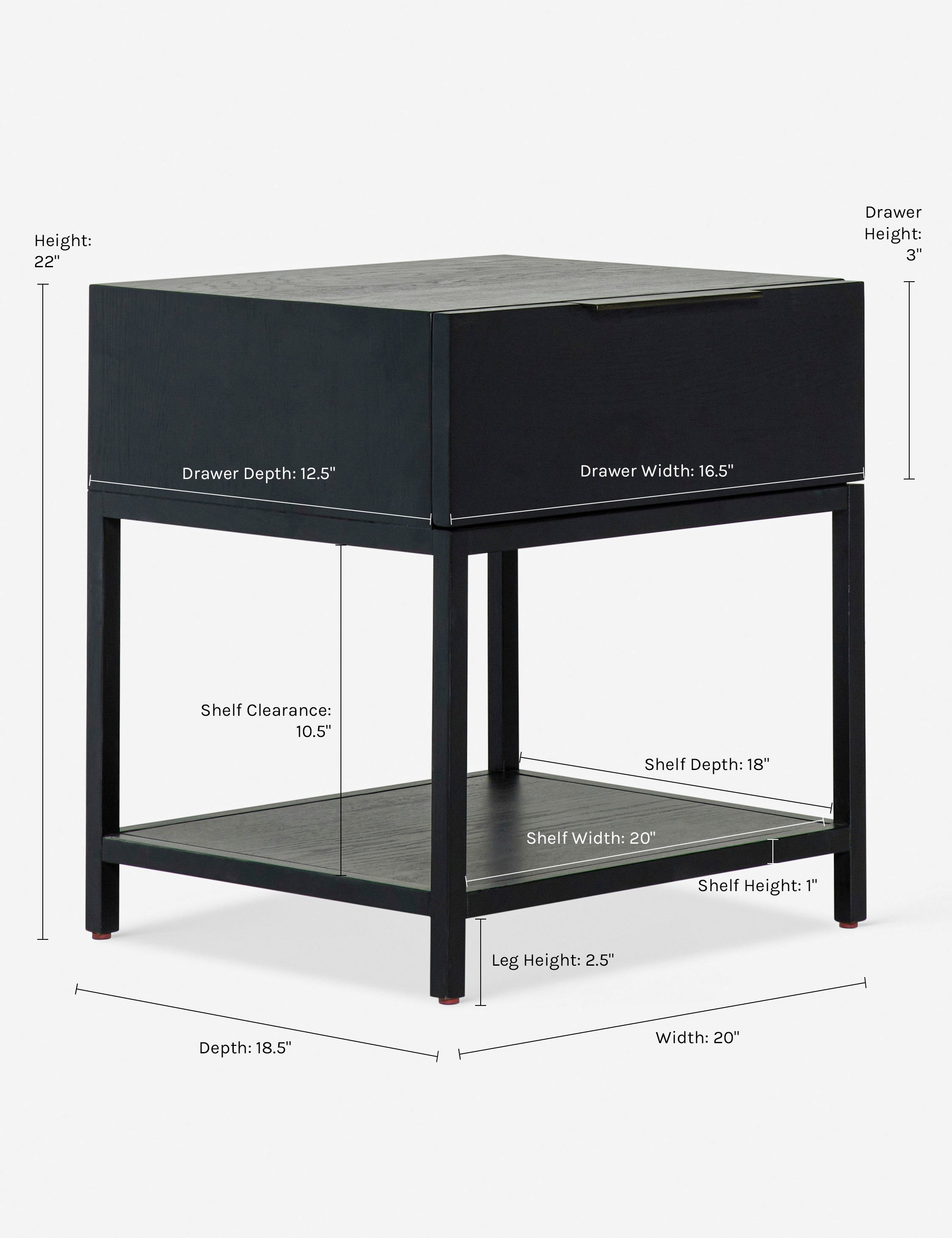 Modern Dana Nightstand with Drawer - Wooden Bedside Table for Bedroom, Living Room & Office - Compact Storage Solution for Small Spaces