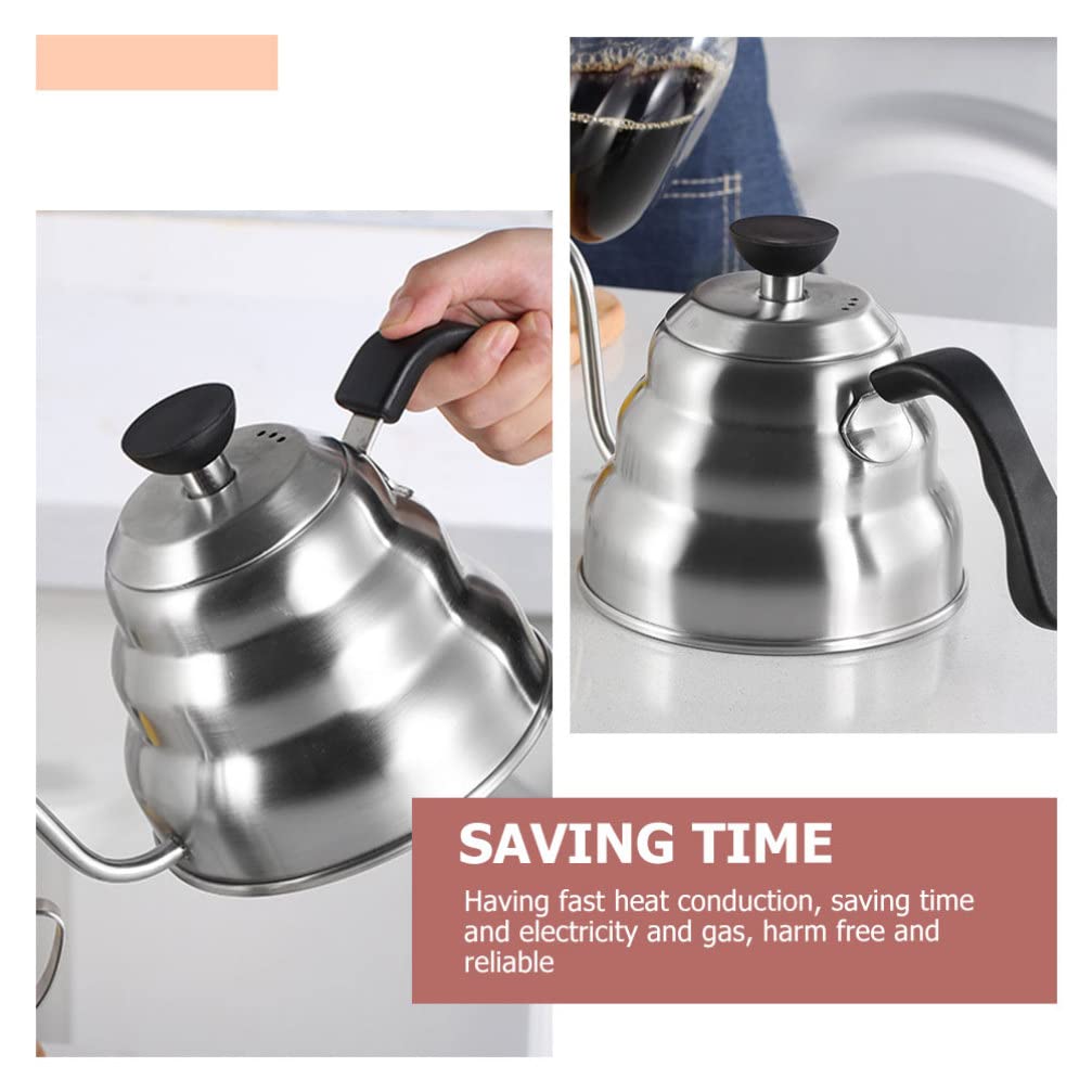 Premium CALLARON Camping Coffee Maker - Stainless Steel Pour Over Kettle with Long Spout for Perfect Coffee Brewing | Ideal for Outdoor Adventures, Home Baristas & Specialty Coffee Lovers