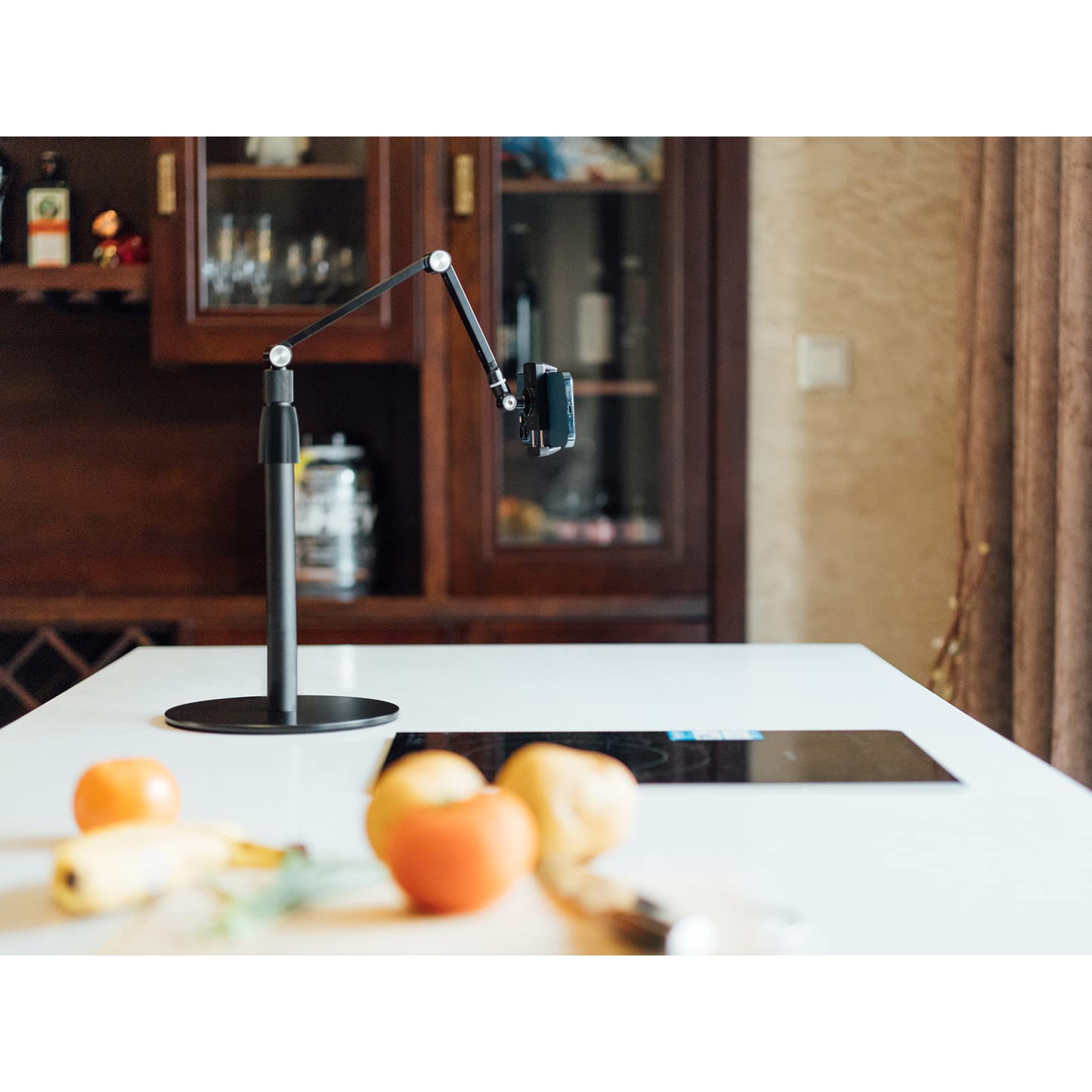 Adjustable Phone Stand Overhead Recording Stand - Multiangle 3-Part Adjustable Cell Phone Holder for 3.5-11