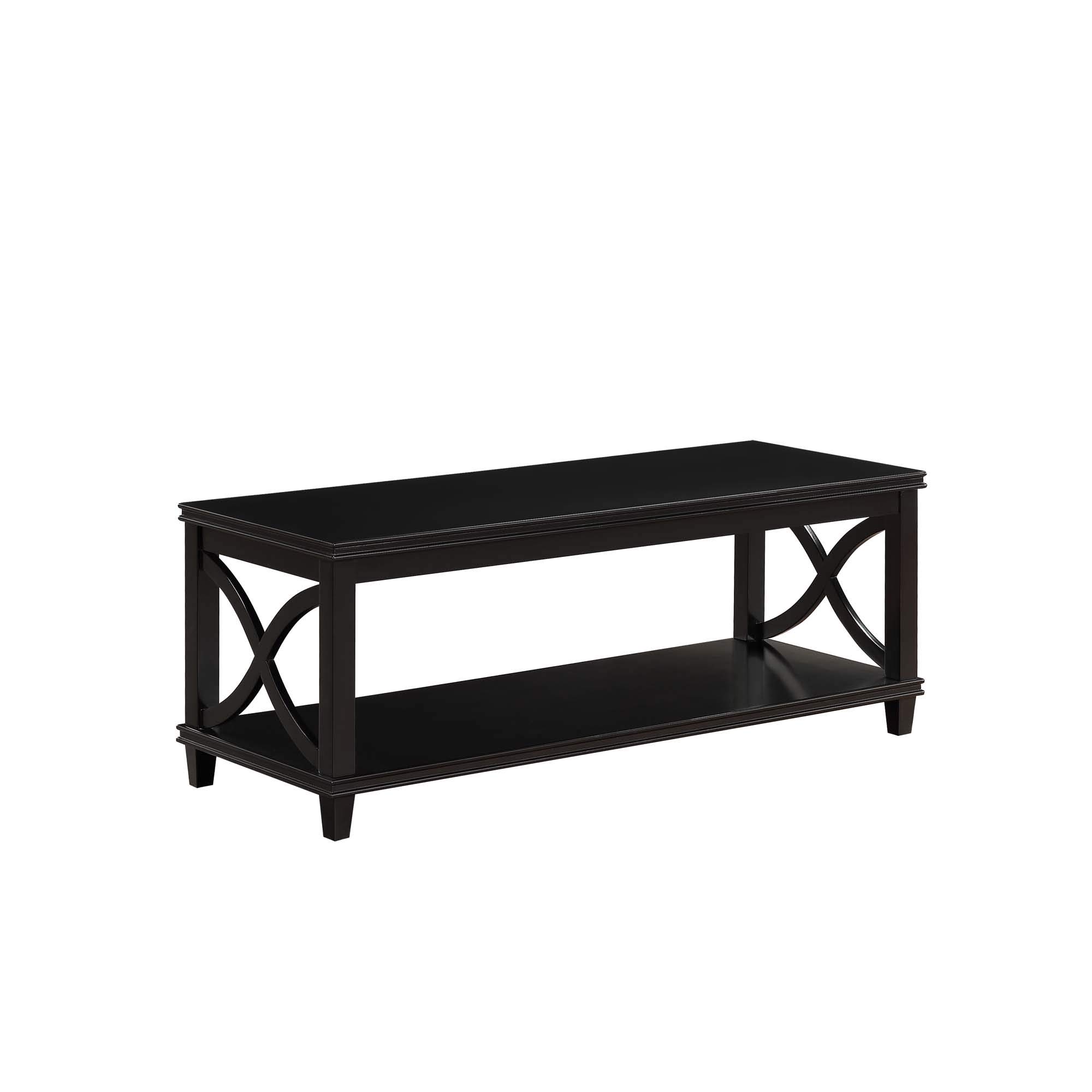 Florence Coffee Table by Convenience Concepts - Modern Black End Table for Living Room, Sofa & Lounge - Perfect for Home Decor & Small Spaces