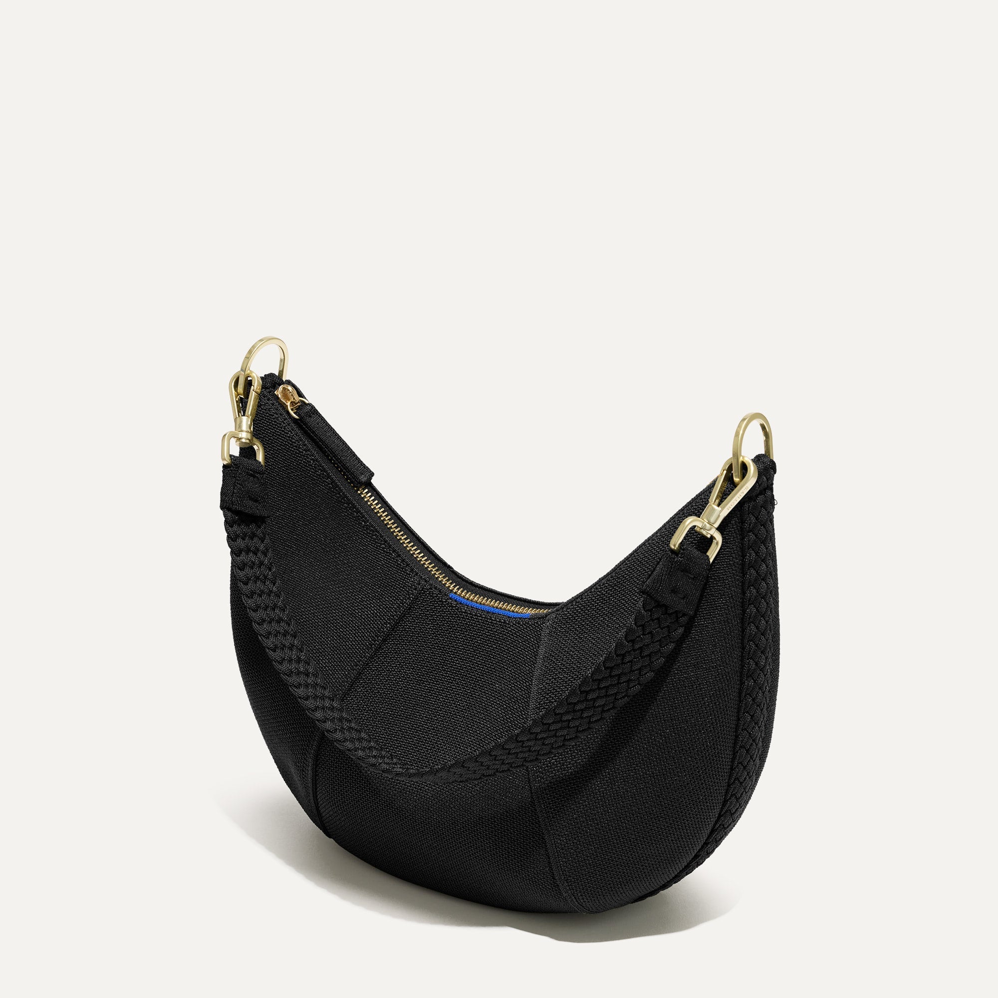 The Crescent Bag - Stylish Black Licorice Crossbody Purse for Women | Fashionable Shoulder Bag for Daily Use, Travel & Night Out