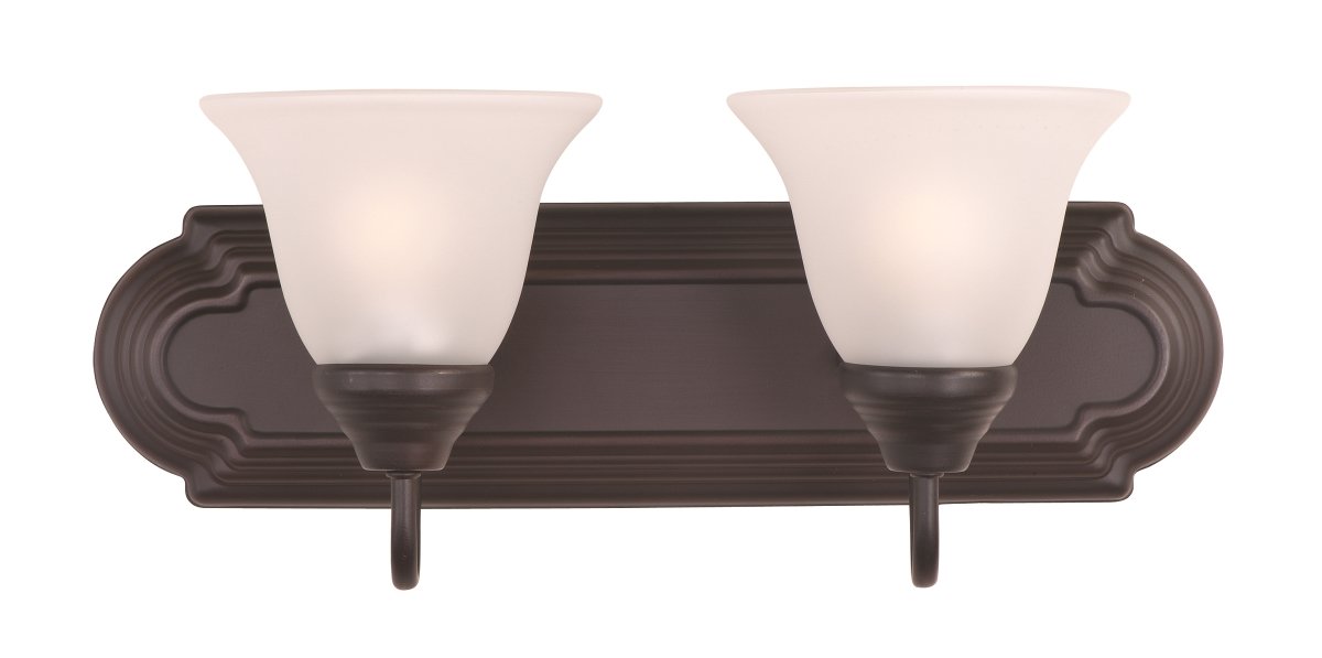 7 x 18 Inch Oil Rubbed Bronze Bathroom Vanity Light Fixture - 2-Light Modern Sconce for Bathroom Mirror Lighting, Perfect for Vanity Makeup Area and Powder Room Decor