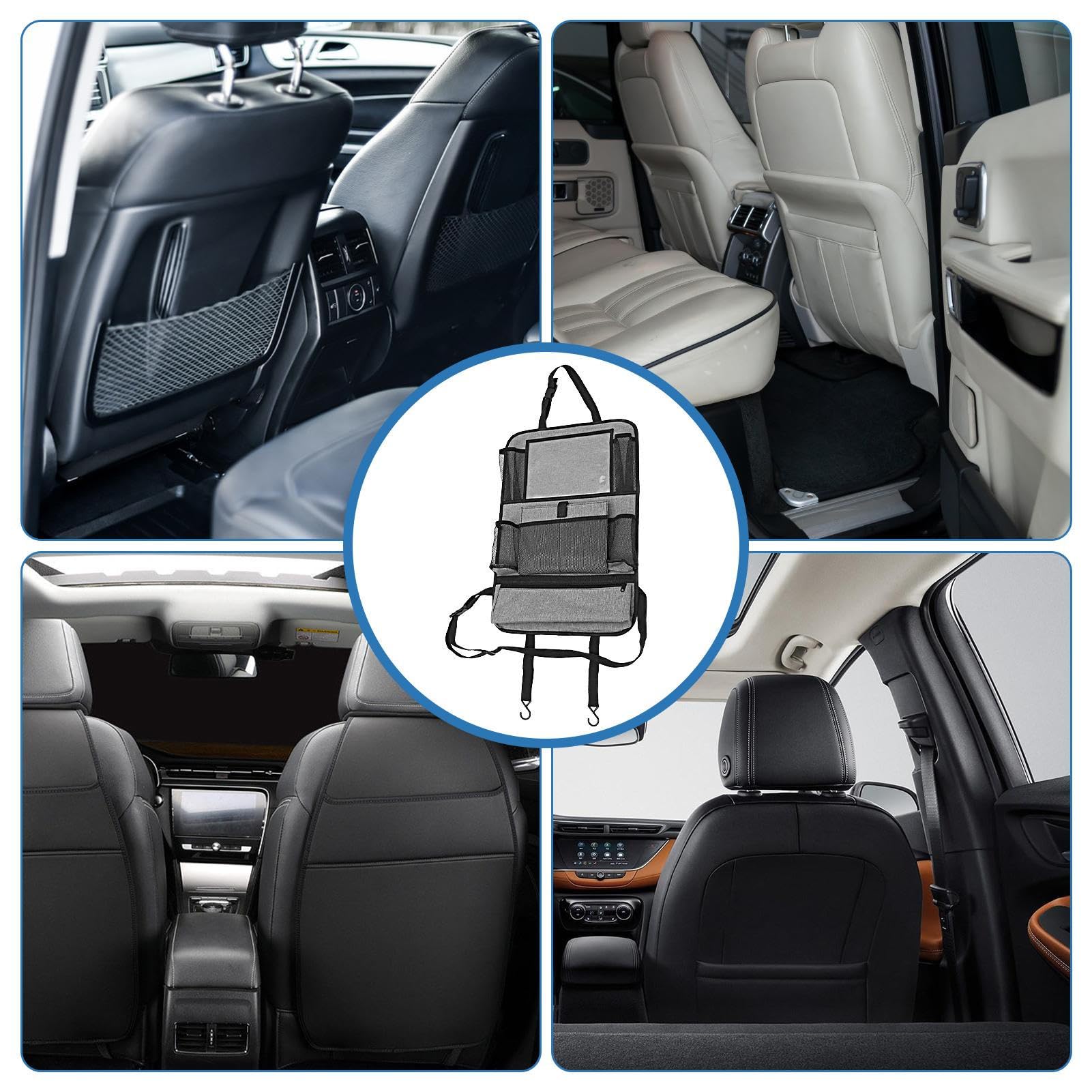 Car Backseat Organizer with Storage Pockets & Tablet Holder - Kids Travel Organizer for Toys, Snacks & Essentials - Perfect for Road Trips & Family Car Rides