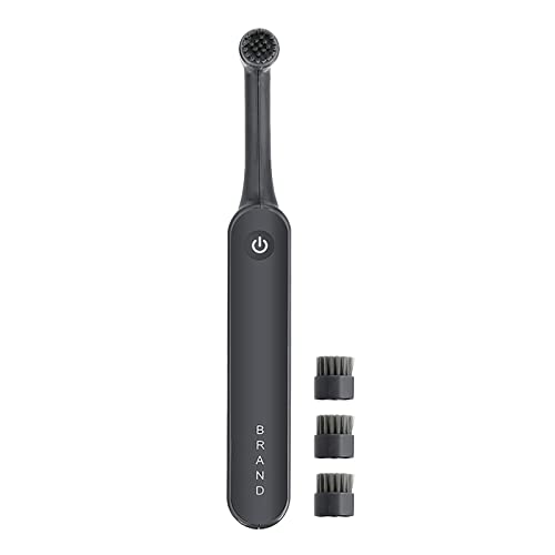 BDYJY Rechargeable Electric Toothbrush for Adults & Kids - 4 Brush Heads, 2-Minute Smart Timer, 5 Cleaning Modes, IPX7 Waterproof - Perfect for Travel & Daily Oral Care (Gray)