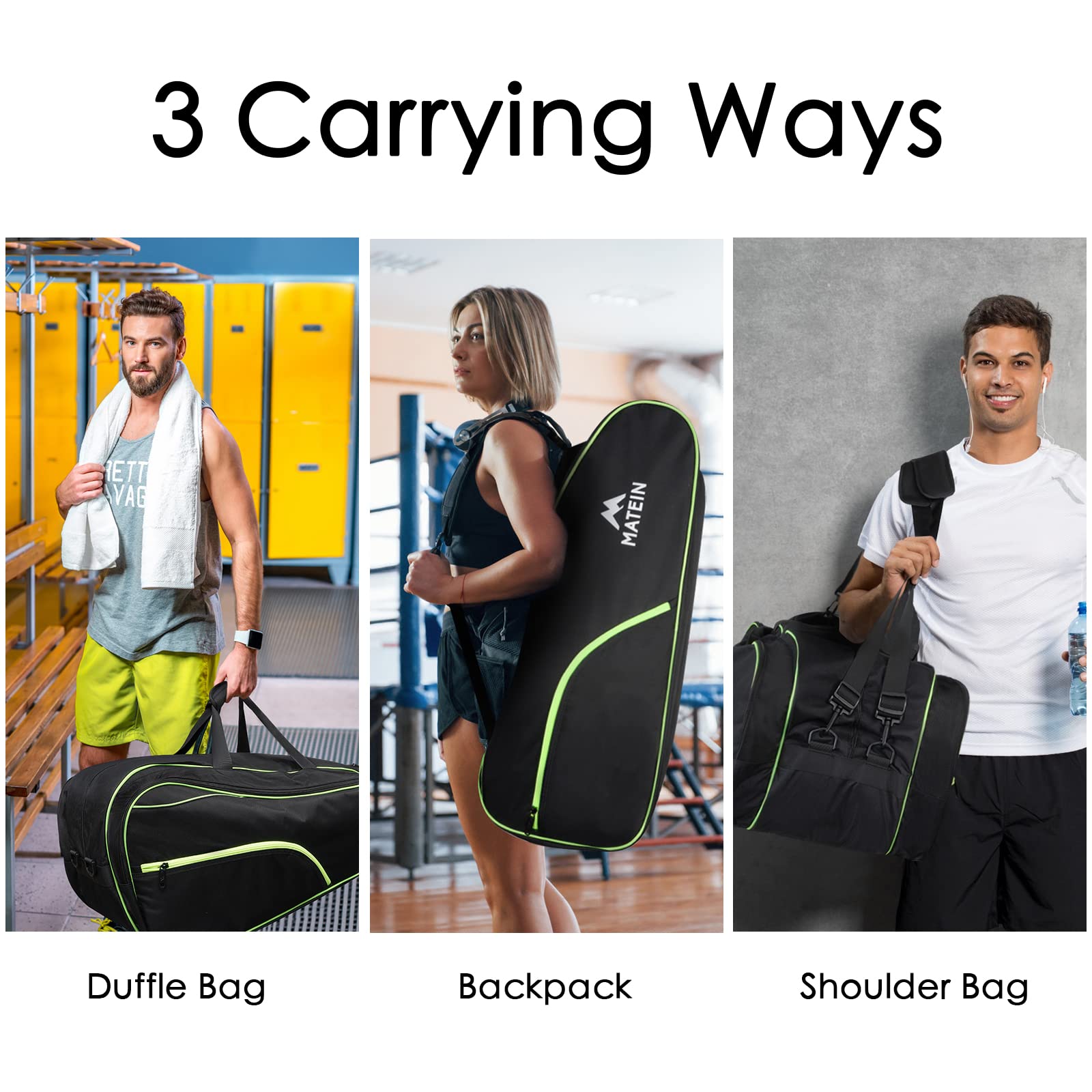 **MATEIN 6-Racket Tennis Backpack - Extra Large Convertible Racquet Bag with Shoe Compartment, Cooler Pocket & Removable Shoulder Strap for Men & Women | Perfect for Tennis, Pickleball & Sports Equipment Storage**