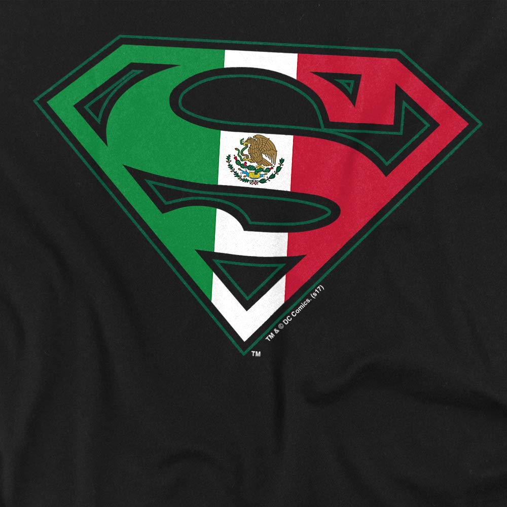 Superman Mexican Flag Shield Women's T-Shirt - Stylish Graphic Tee for Superhero Fans & Mexican Pride - Perfect for Casual Wear, Cosplay, and Festive Celebrations