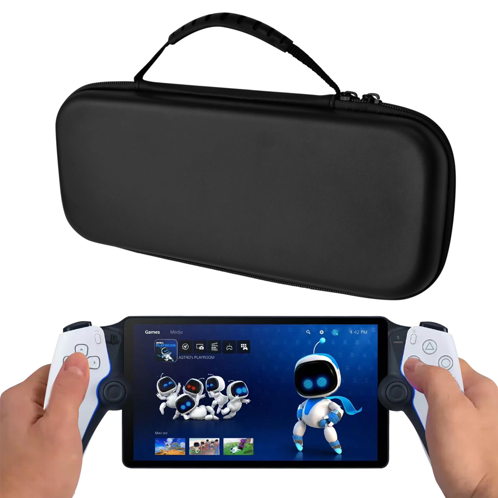 Premium Hard Shell Travel Case for PlayStation Portal Remote Player - Protective Storage Bag Compatible with PS5 Accessories, Durable & Lightweight for Gaming On The Go, Travel & Home Use