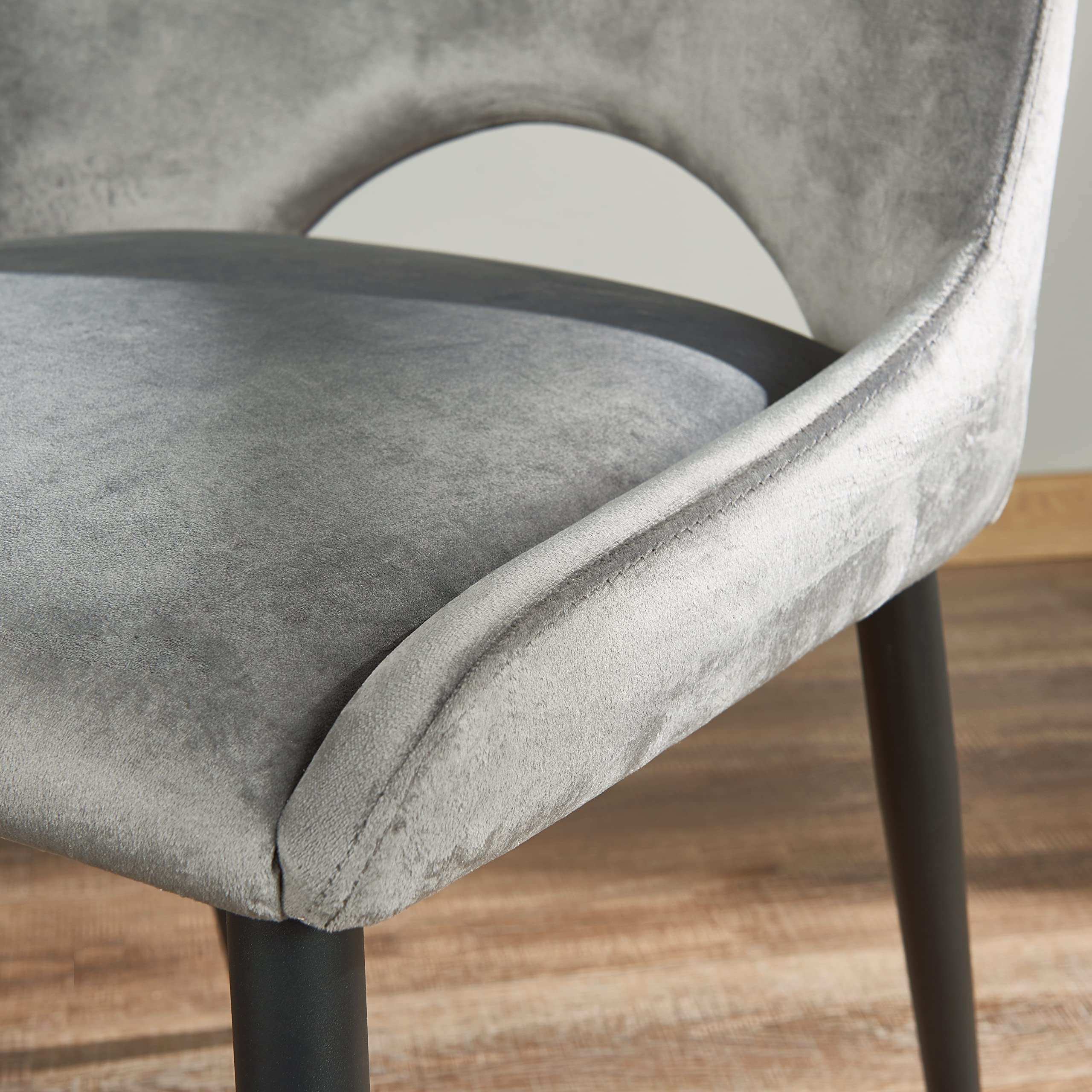 Velvet Upholstered Dining Chairs Set of 2 - Modern Armless Side Chairs with Sturdy Metal Legs for Dining Room, Kitchen, Living Room, Vanity or Patio | Perfect for Home Decor, Entertaining Guests & Small Space Dining