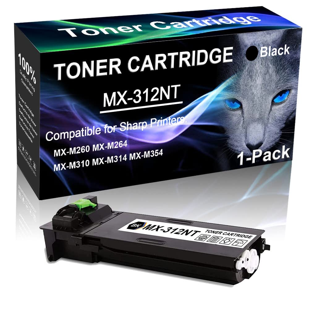 1-Pack High Capacity Black Laser Printer Toner Cartridge Replacement for Sharp MX-312NT, MX-M260, MX-M264N - Compatible & Reliable Printing Solution for Office & Home Use