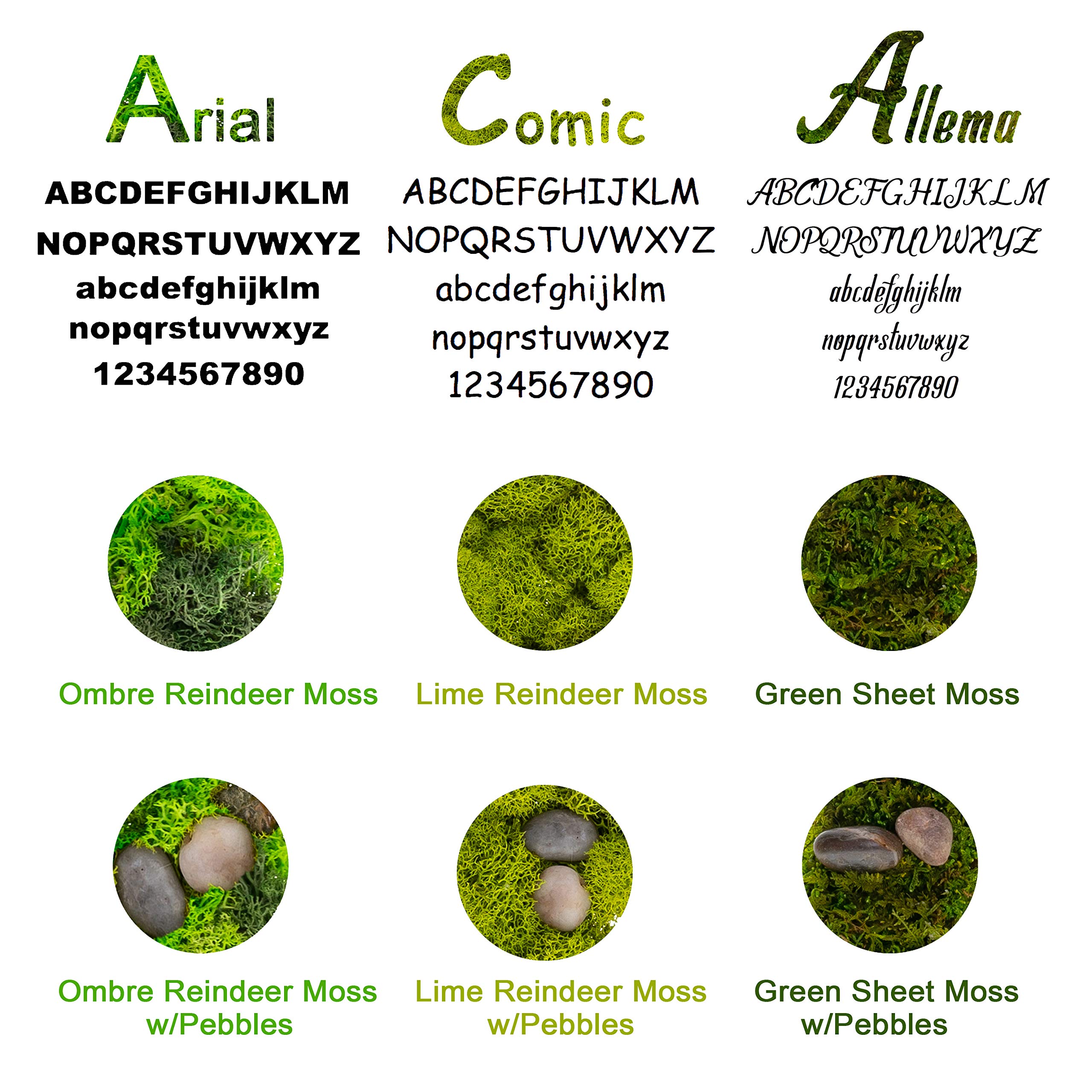 Custom Preserved Moss Monogram Initial Wall Art - Personalized Home Decor for Living Room, Bedroom & Office | Eco-Friendly Greenery Letter Design
