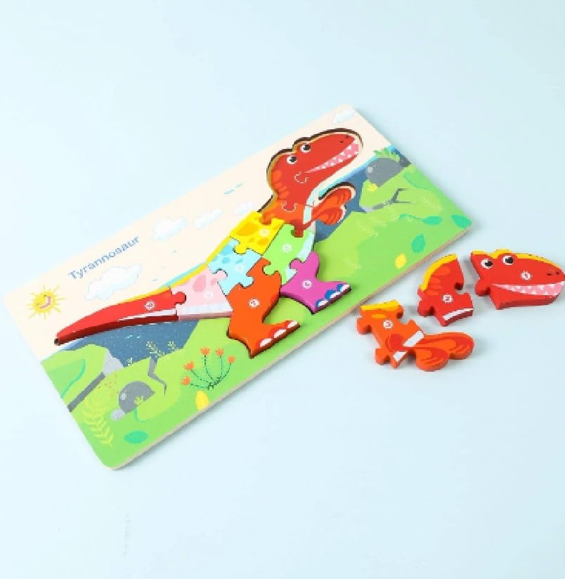 Wooden Animal Shaped Puzzle for Kids Ages 3+ | Educational Toddler Learning Toy with Assorted Templates | Montessori STEM Toy for Early Childhood Development - Perfect for Birthday Gifts, Classroom Activities & Family Game Night