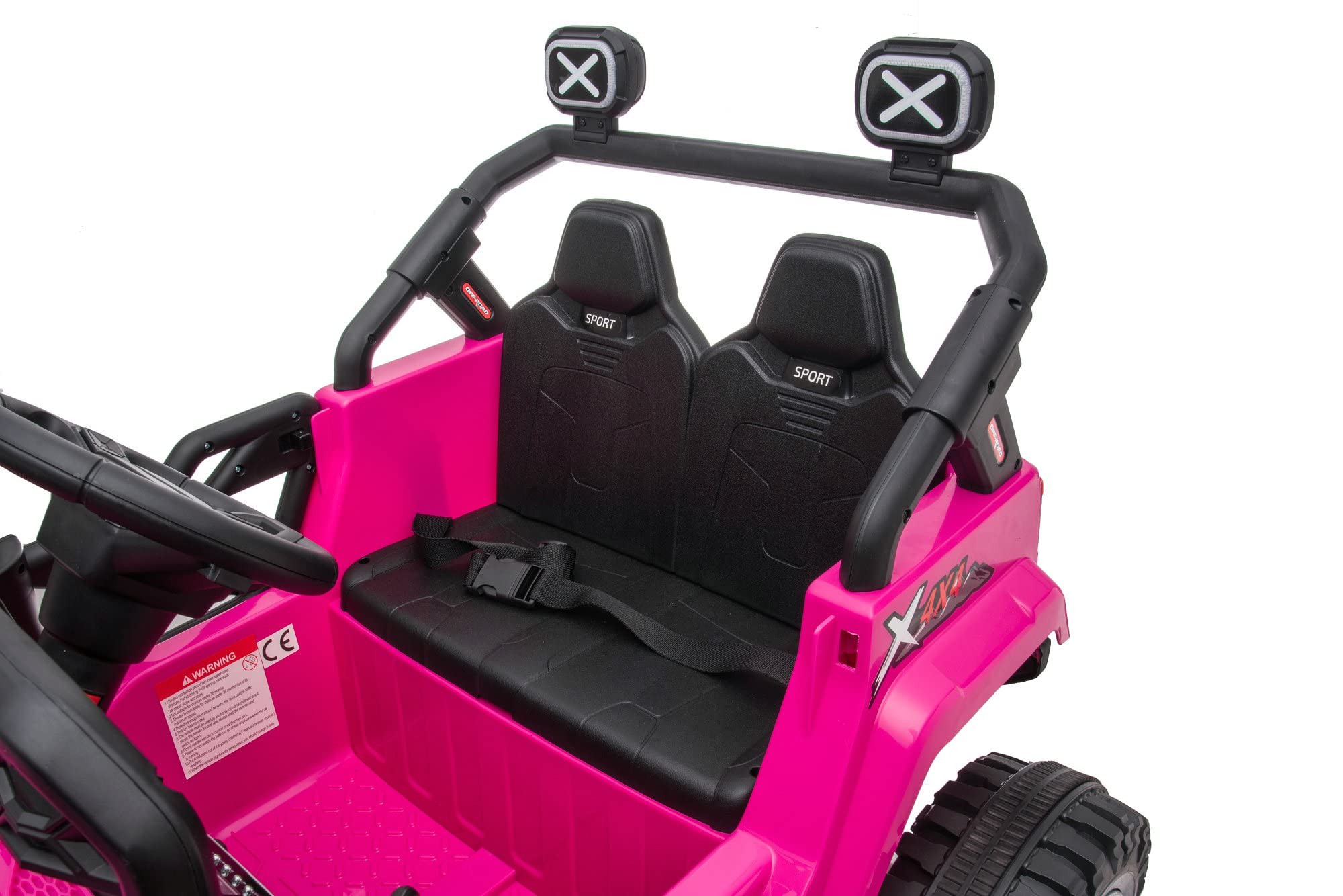 DAKOTT 12V Kids Electric Ride On Truck with Storage Space, Parental Remote Control, Music, MP3 Player & LED Lights - Spring Suspension for Boys & Girls - Perfect for Indoor & Outdoor Play, Birthday Gifts & Backyard Fun