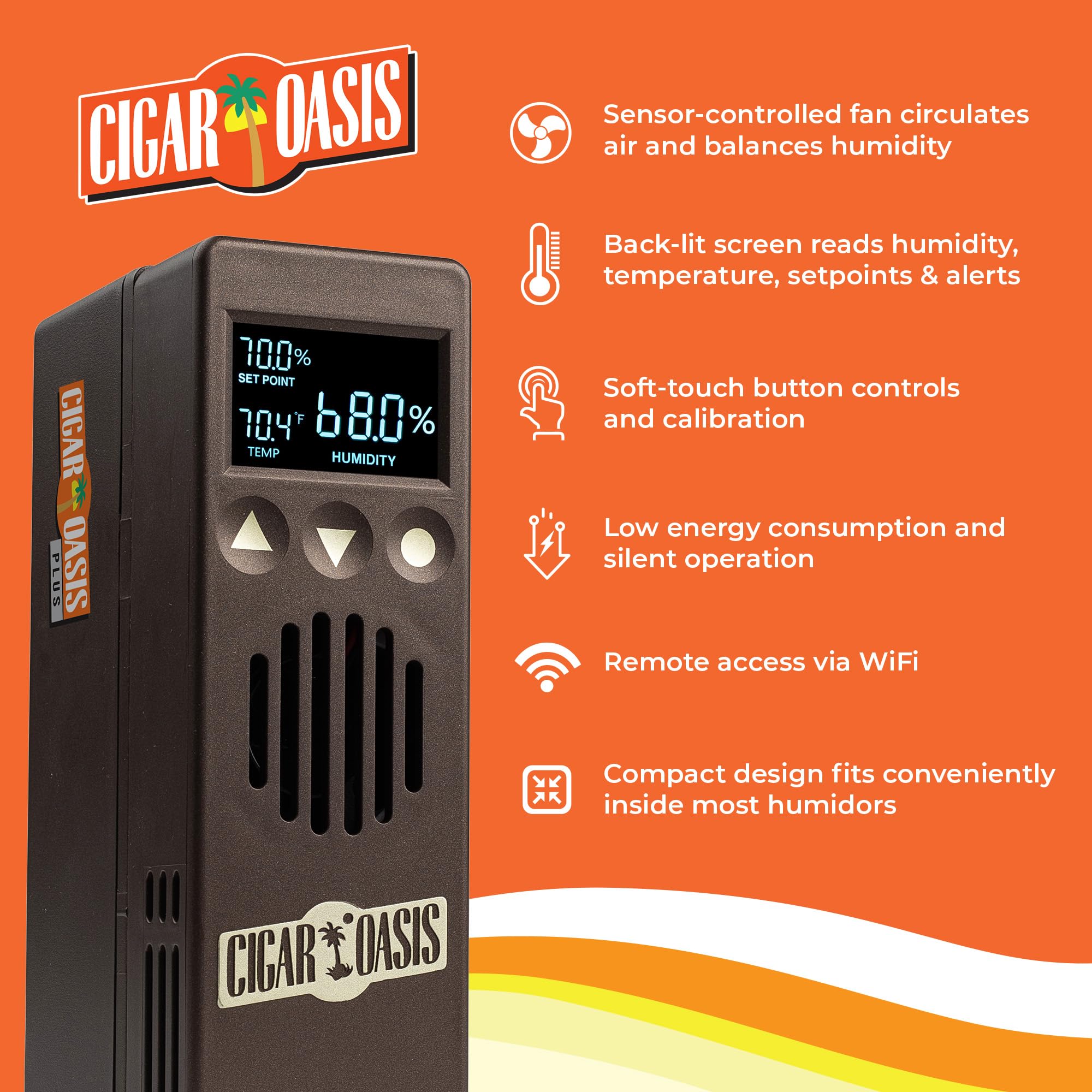 Oasis Plus 3.0 Advanced Ultrasonic Humidifier with LCD Display & Smart Sensor - 300-1000ml Capacity, Auto Shut-Off, Quiet Operation - Includes Refill Cartridge & Accessory Kit - Perfect for Bedroom, Office, and Nursery to Relieve Dry Air & Improve Sleep
