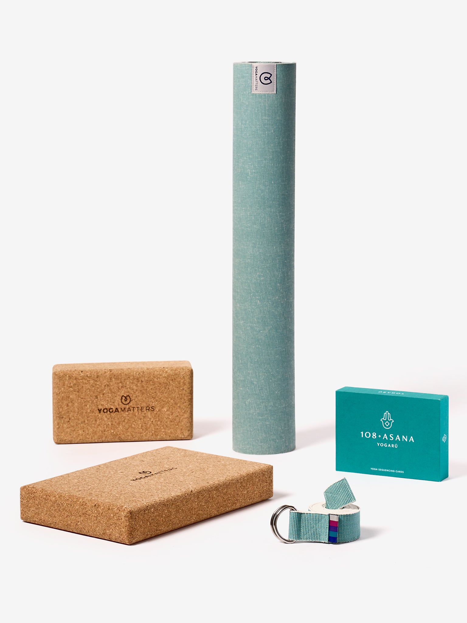 Eco-Friendly Yoga Kit for Beginners - Non-Slip Mat, Blocks & Strap - Perfect for Home, Studio & Travel Yoga Practice