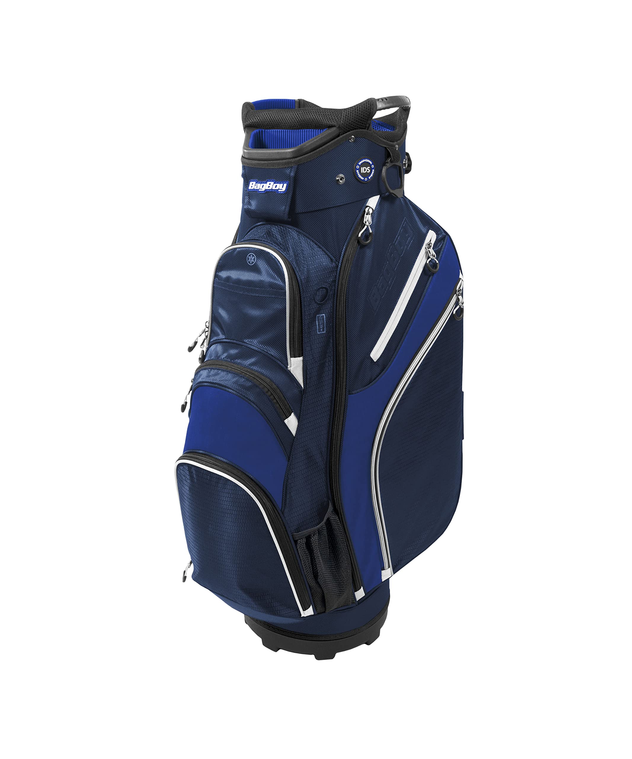 Bag Boy Chiller Cart Bag - Lightweight 5.4 lbs Golf Stand Bag in Navy/Cobalt/White | Perfect for Golf Carts & Push Carts | Water-Resistant & Durable for All Weather Play