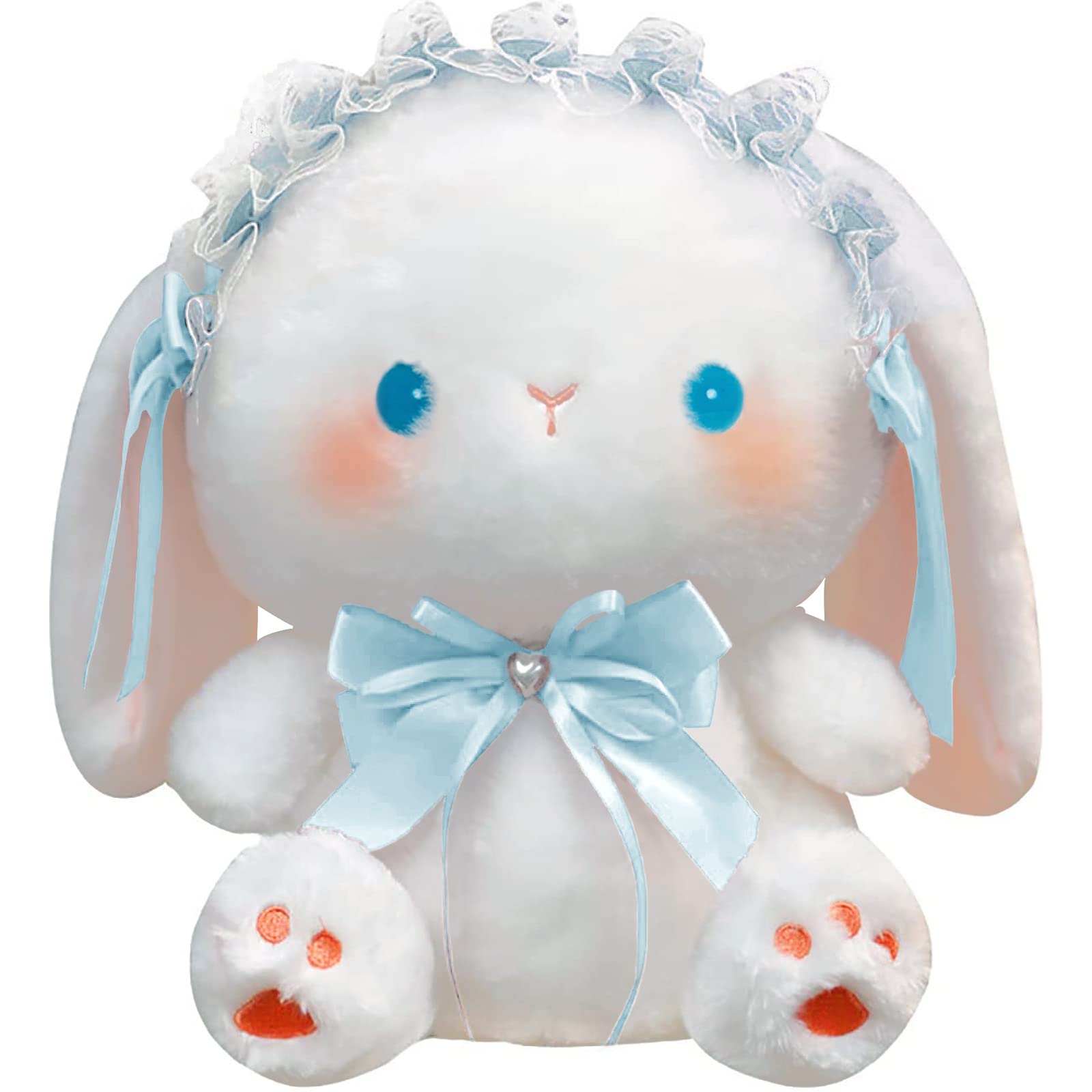 **Soft Plush Bunny Stuffed Animal Toy - 13.7 Inch Blue Lolita Rabbit Doll, Cute & Huggable Gift for Kids, Girls & Boys - Perfect for Bedtime, Playtime & Nursery Decor**