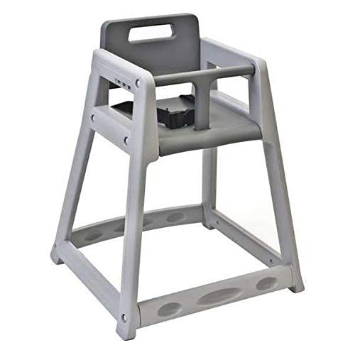 Sturdy Plastic High Chair for Babies & Toddlers - Unassembled Gray - Perfect for Dining, Feeding & Learning at Home