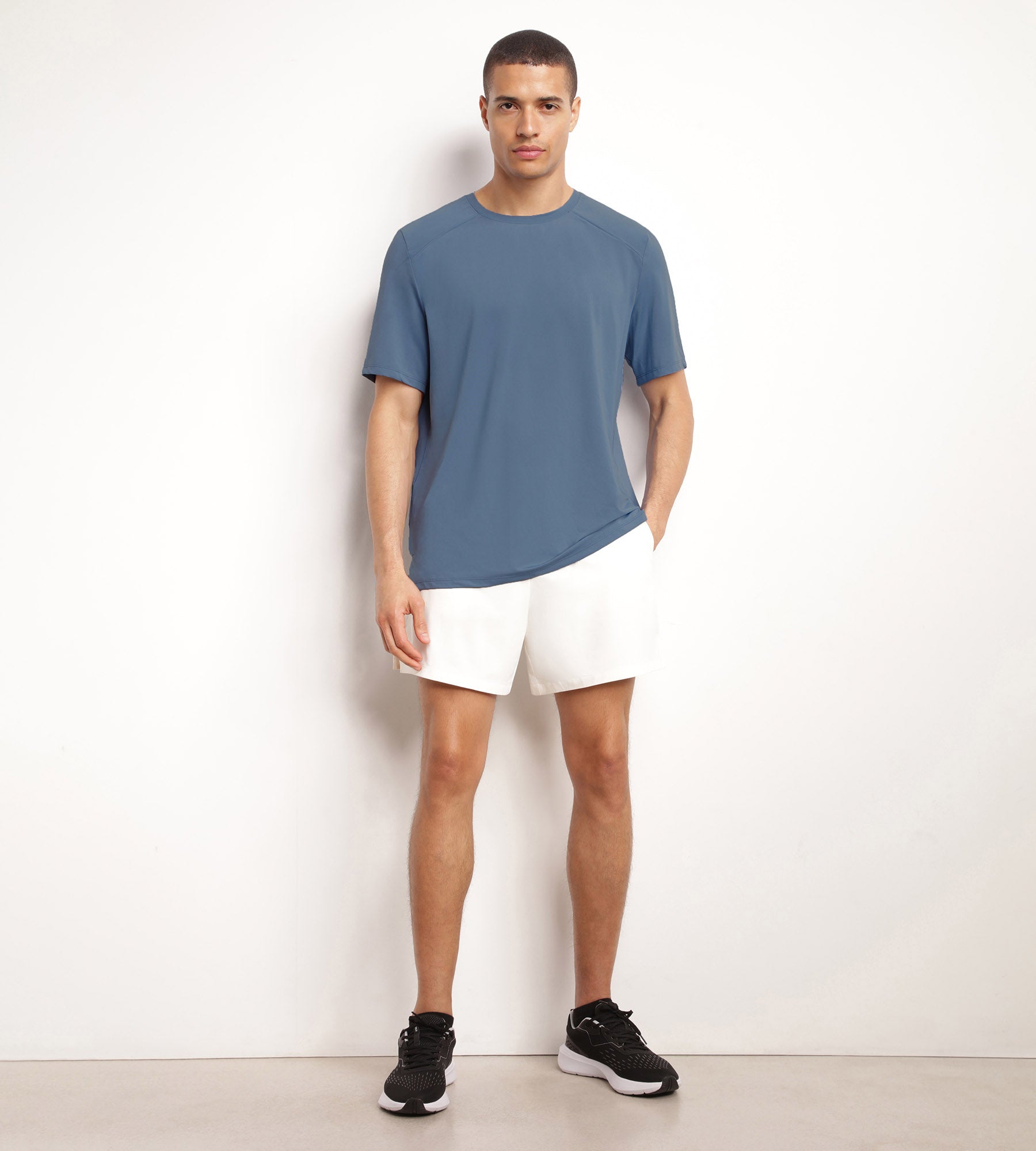 Men's Breathable Sport T-Shirt - Lightweight Blue Denim Fabric for Active Wear - Perfect for Running, Gym & Outdoor Activities
