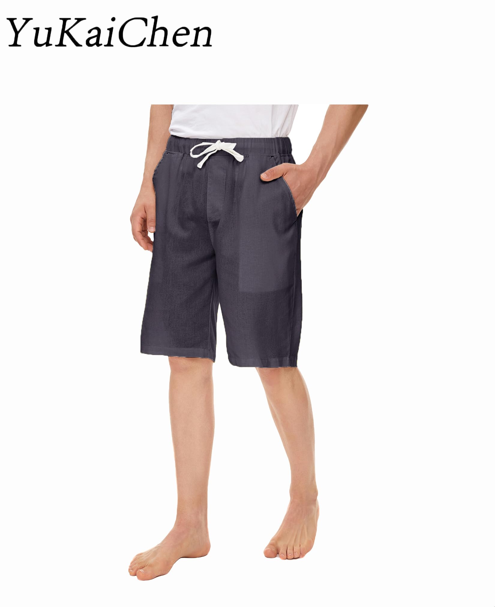 YuKaiChen Men's Casual Shorts with Drawstring - Lightweight Summer Shorts for Outdoor Activities, Beach, Gym & Lounge Wear