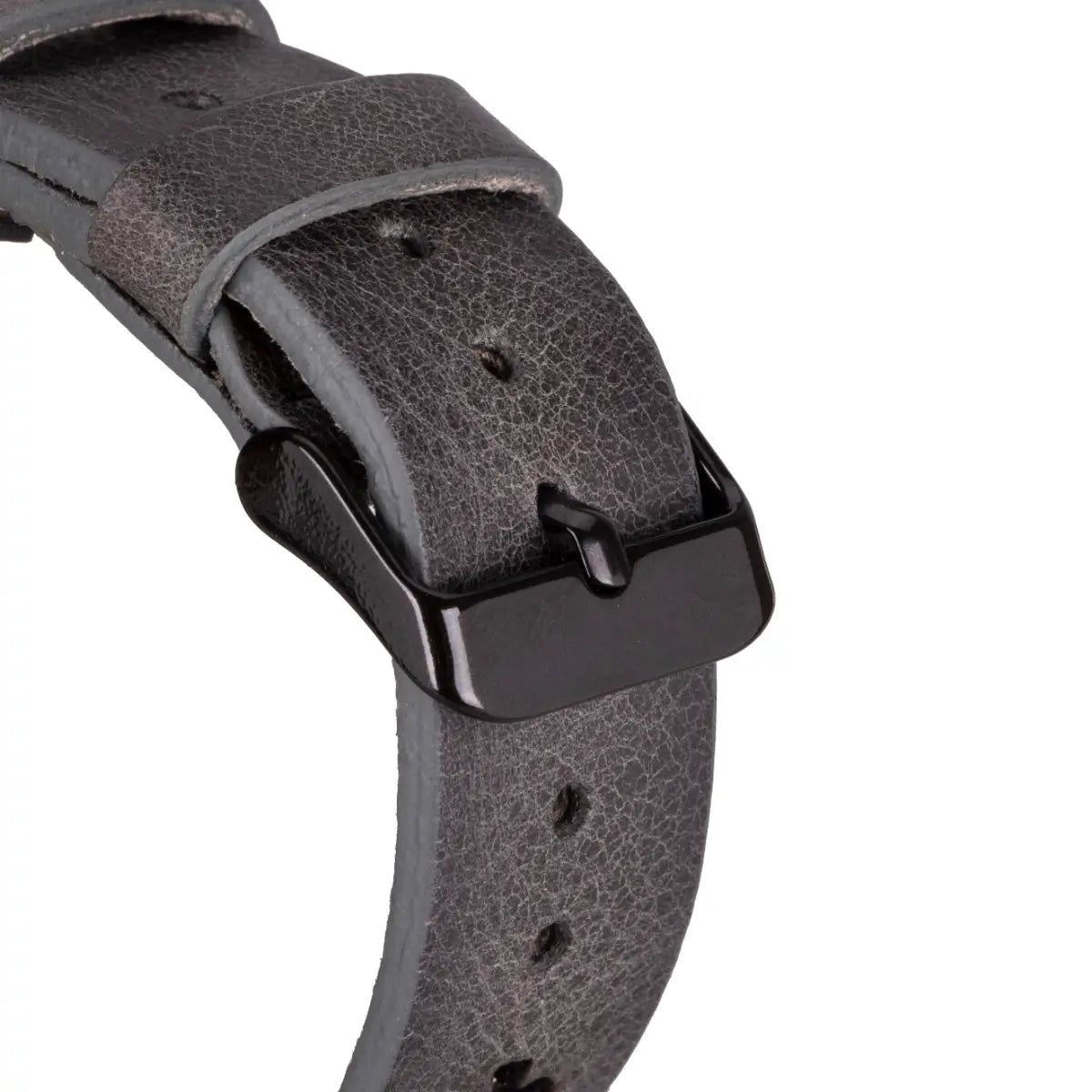 Premium Burnished Gray Leather Sport Band for Apple Watch - Stylish & Durable Replacement Strap for Workouts, Running & Everyday Wear